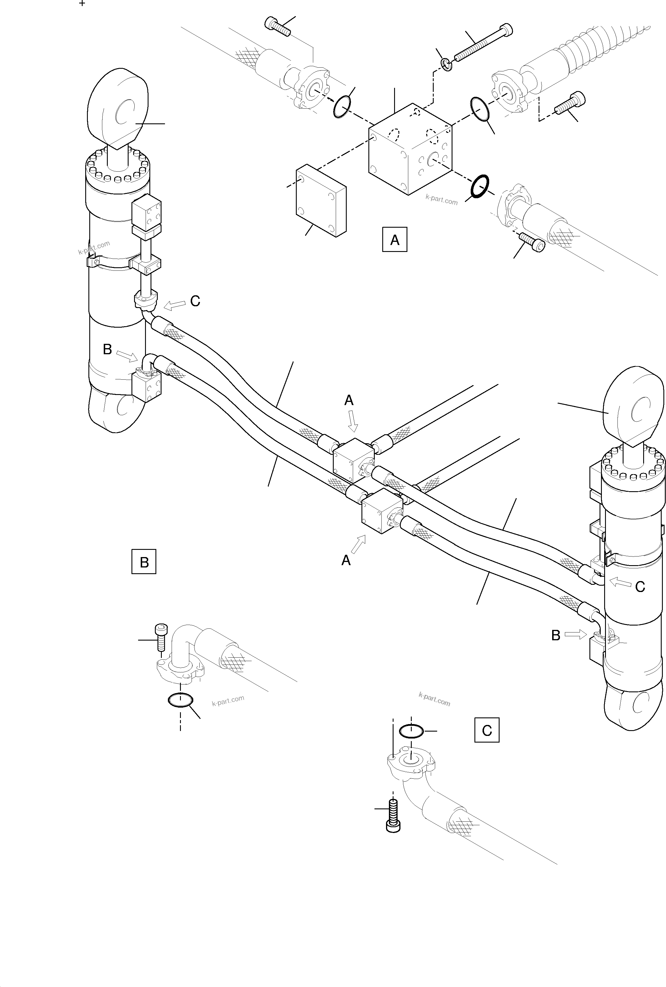 Komatsu parts book diagram for H455-SD S/N 15009: BULLCLAM BUCKET 25,0 CBM  / 5 TEETH