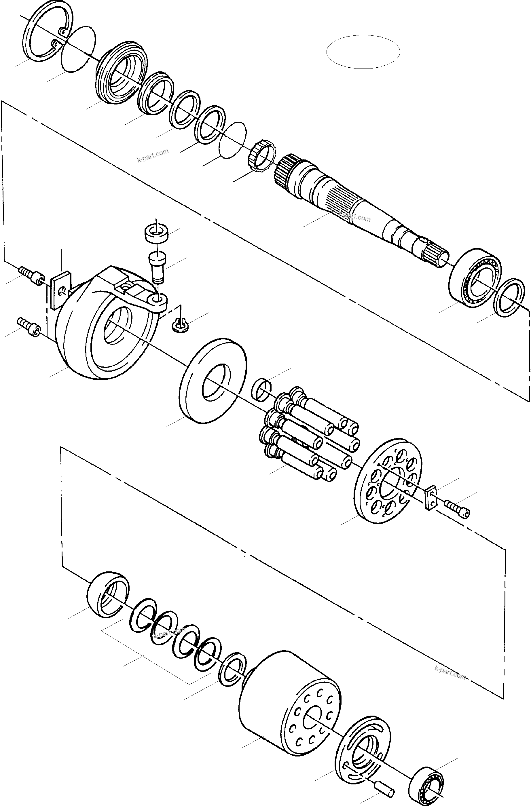 Komatsu parts book diagram for H455-SD S/N 15009: HYDRAULIC PUMP