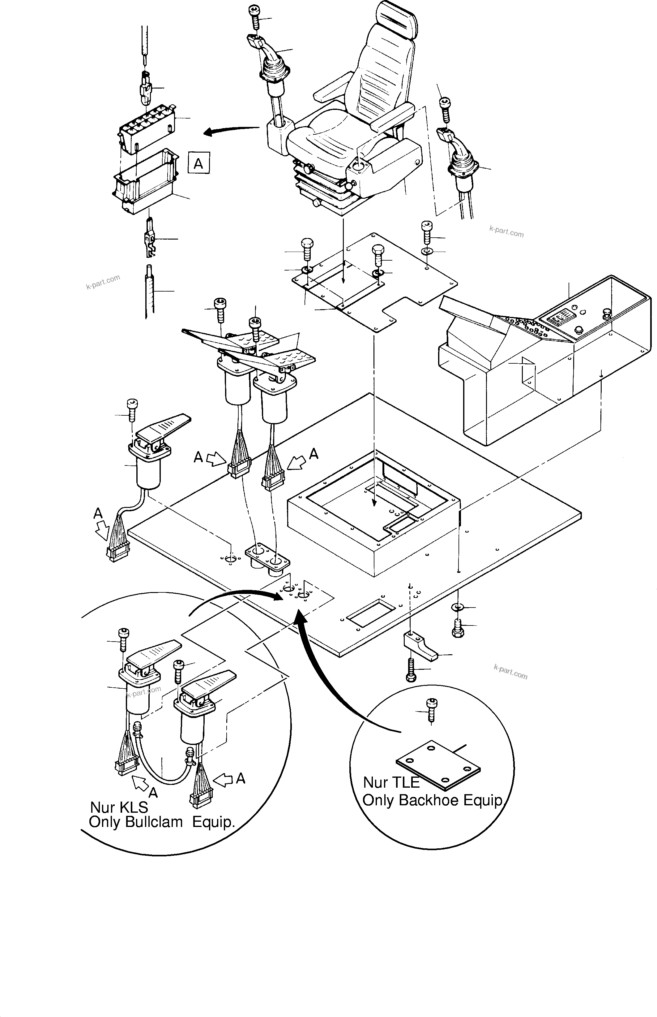 Komatsu parts book diagram for H455-SD S/N 15009: OPERATOR'S STAND