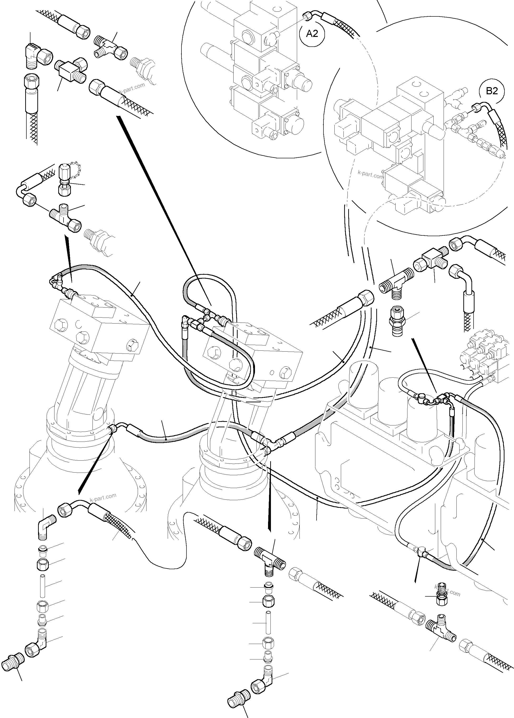 Komatsu parts book diagram for H455-SD S/N 15009: CONTROL - SLEW GEAR