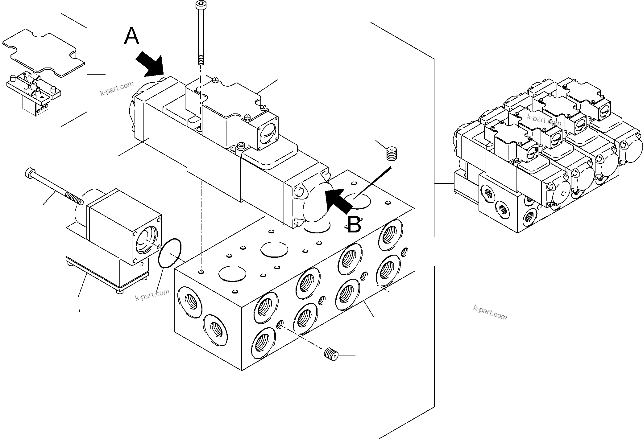 Komatsu parts book diagram for H455-SD S/N 15009: CONTROL PLATE