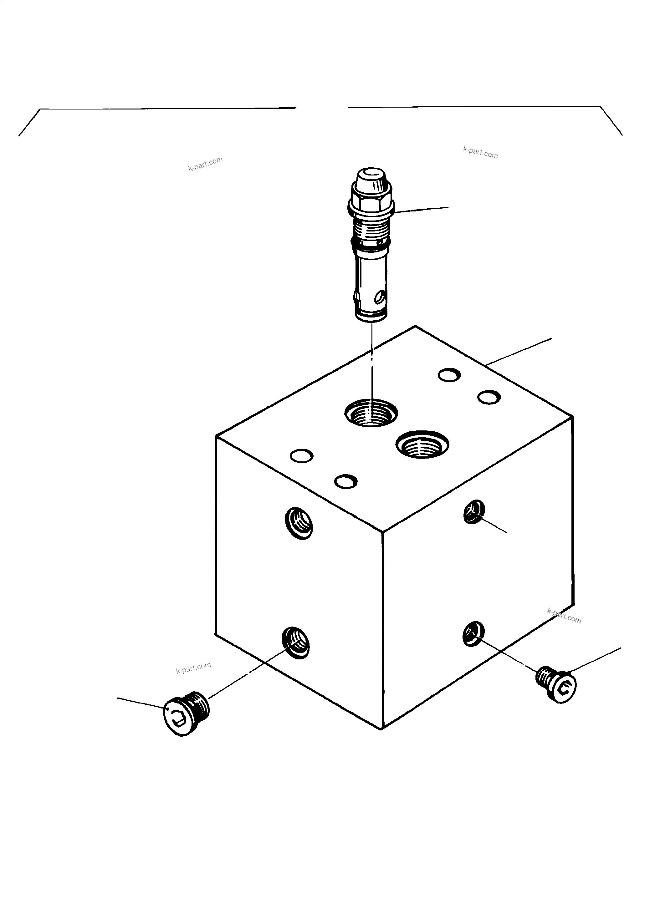 Komatsu parts book diagram for PC5500-6 S/N 15081: SECONDARY PRESSURE RELIEF VALVE