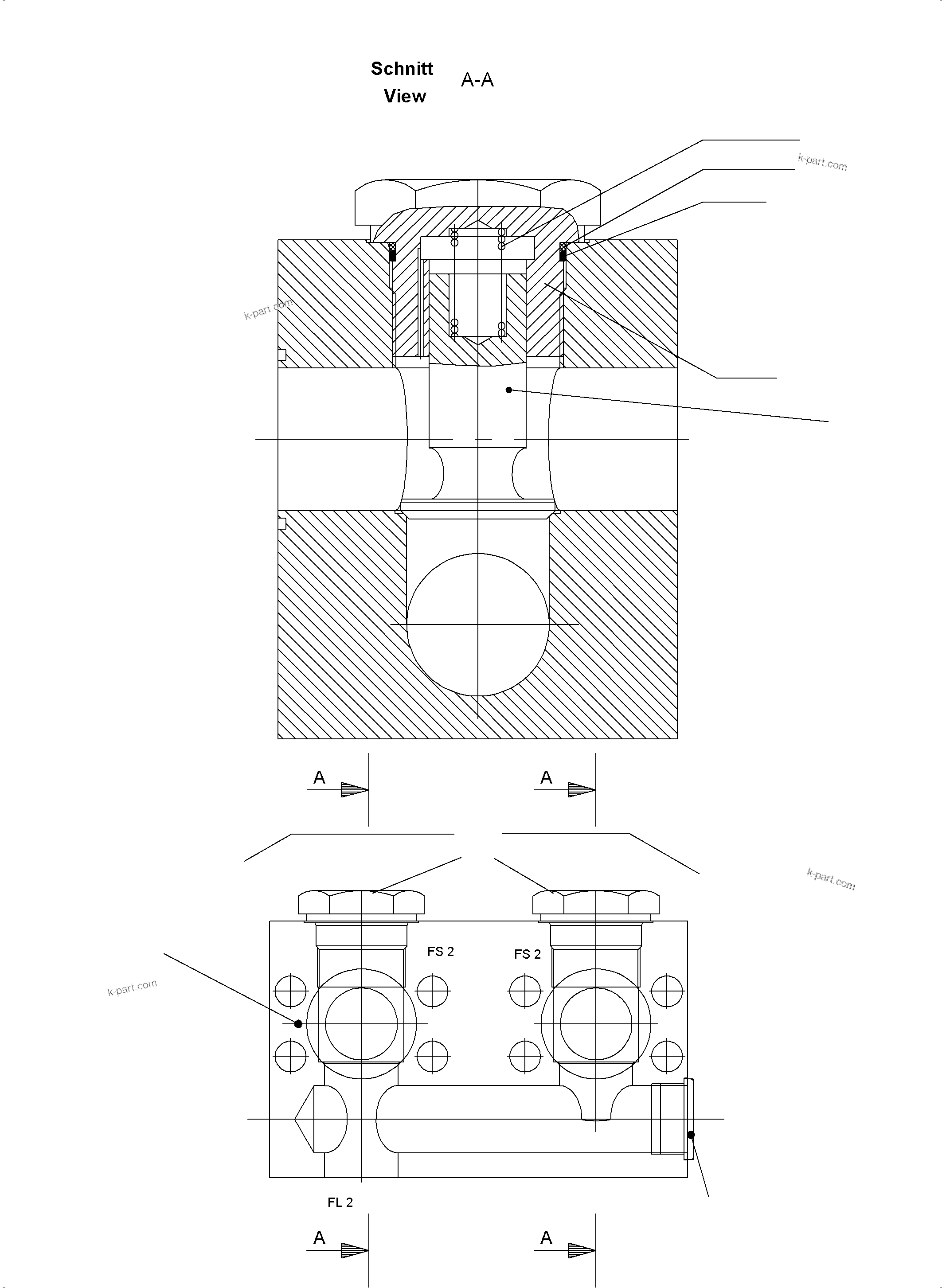 Komatsu parts book diagram for PC5500-6 S/N 15081: NON-RETURN VALVE