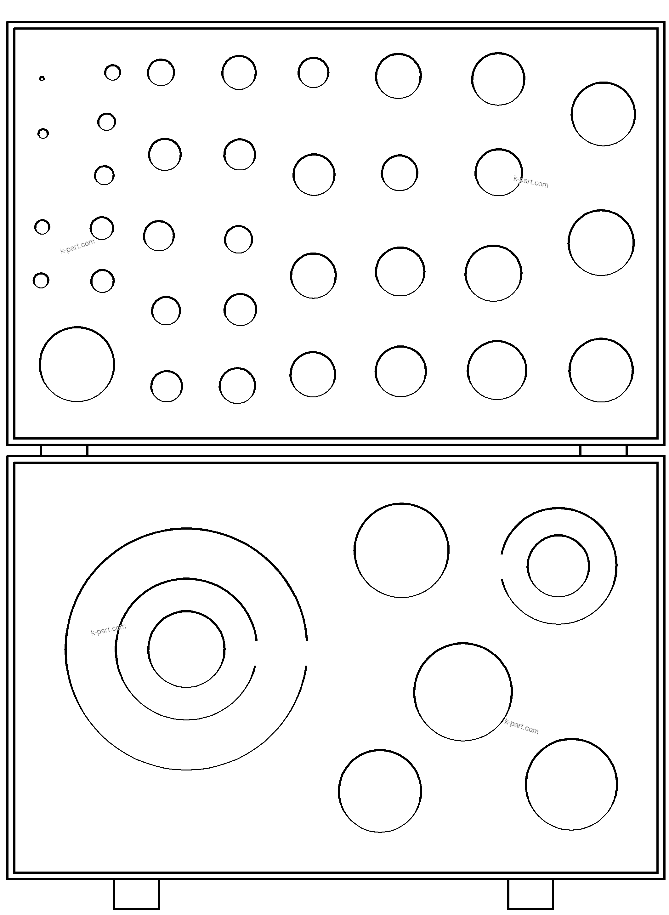 Komatsu parts book diagram for PC5500-6 S/N 15081: O-RING-KIT