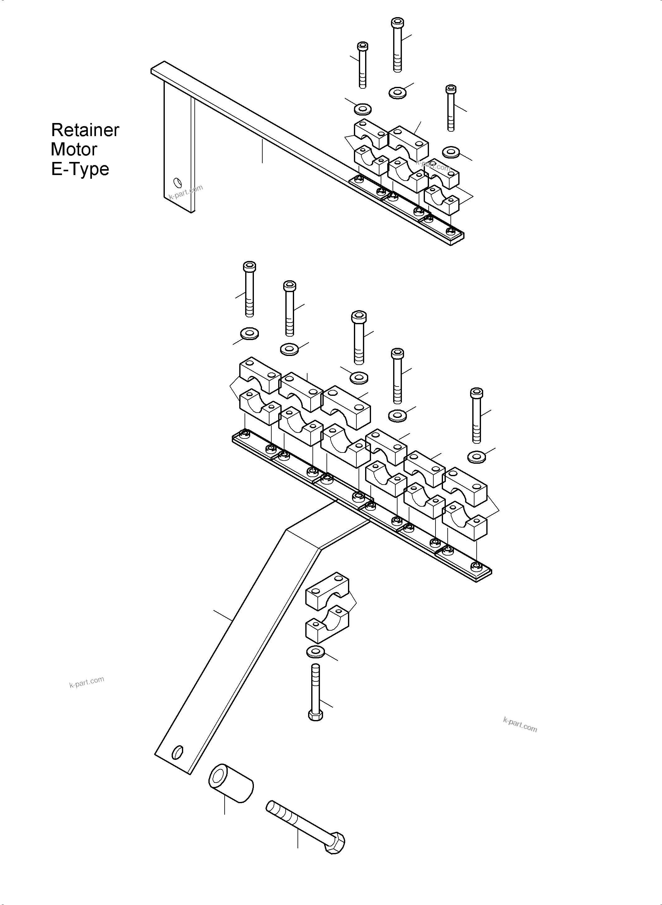 Komatsu parts book diagram for PC5500-6 S/N 15081: HOSE CLAMP ASSY PDG