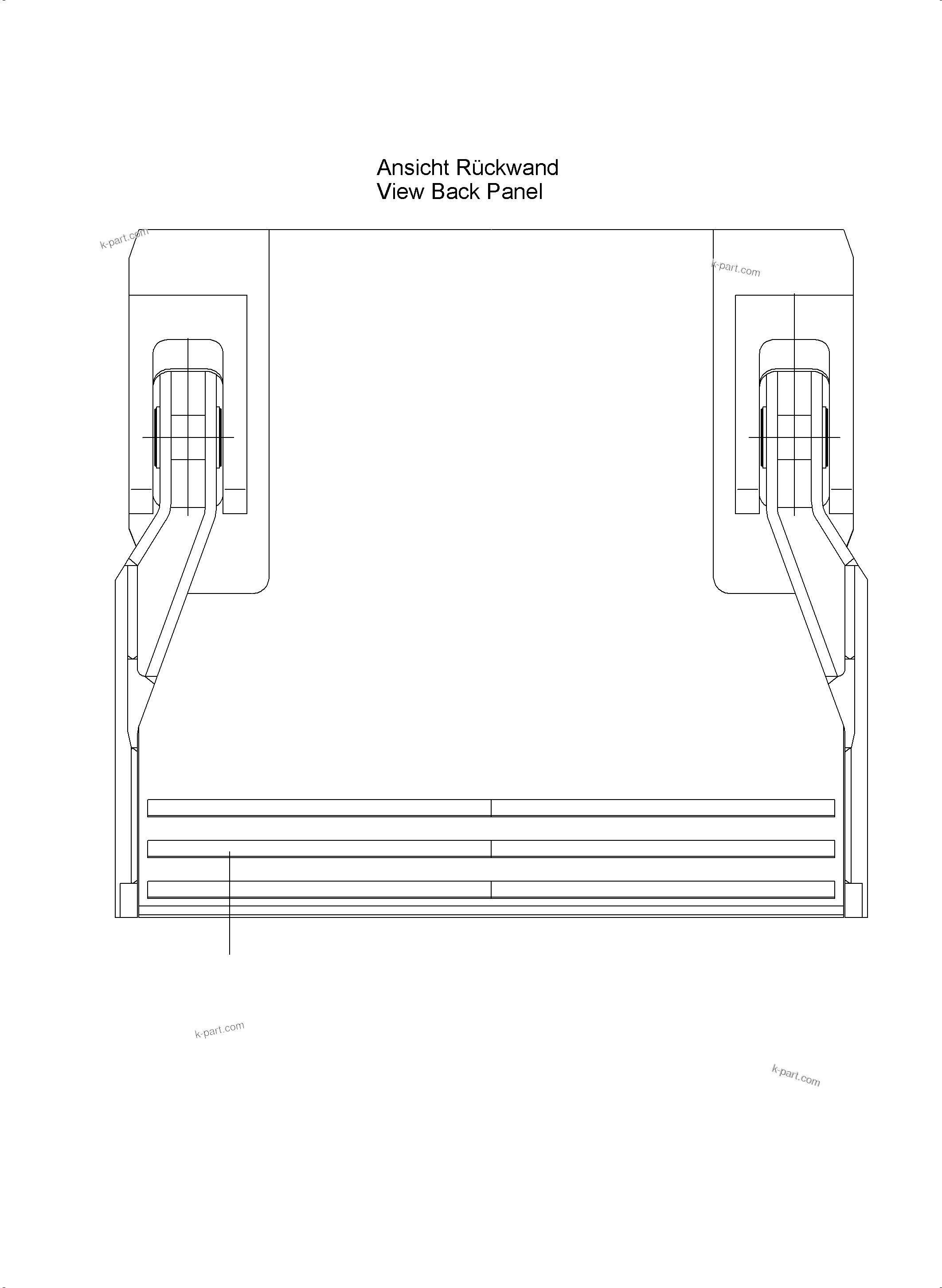 Komatsu parts book diagram for PC5500-6 S/N 15081: WEAR PACKAGE BACK PANEL (WP2) AND BULLCLAM (WP2+) 30 CBM