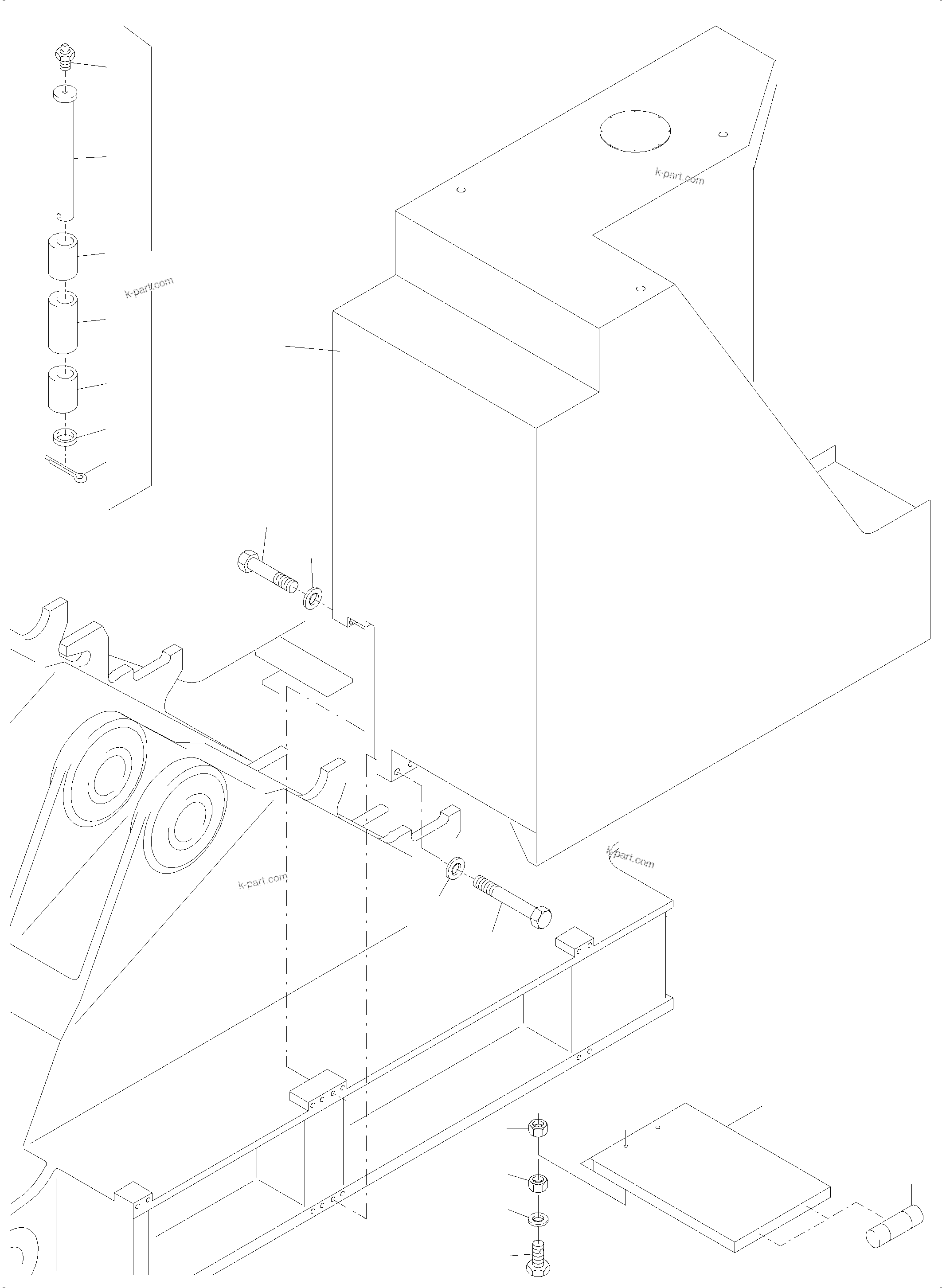 Komatsu parts book diagram for PC5500-6 S/N 15081: FUEL TANK