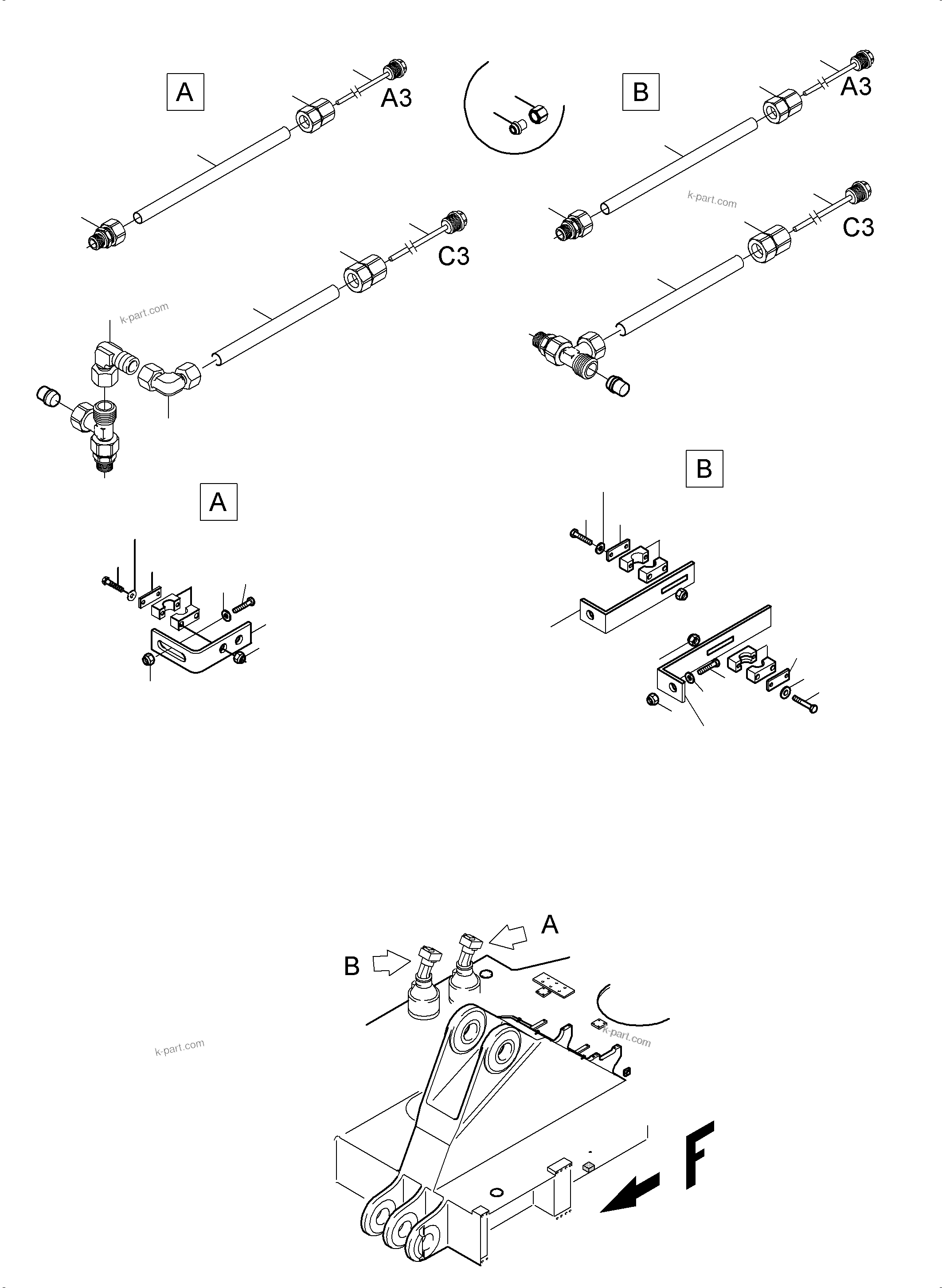 Komatsu parts book diagram for PC5500-6 S/N 15081: SLEW GEAR ARR.