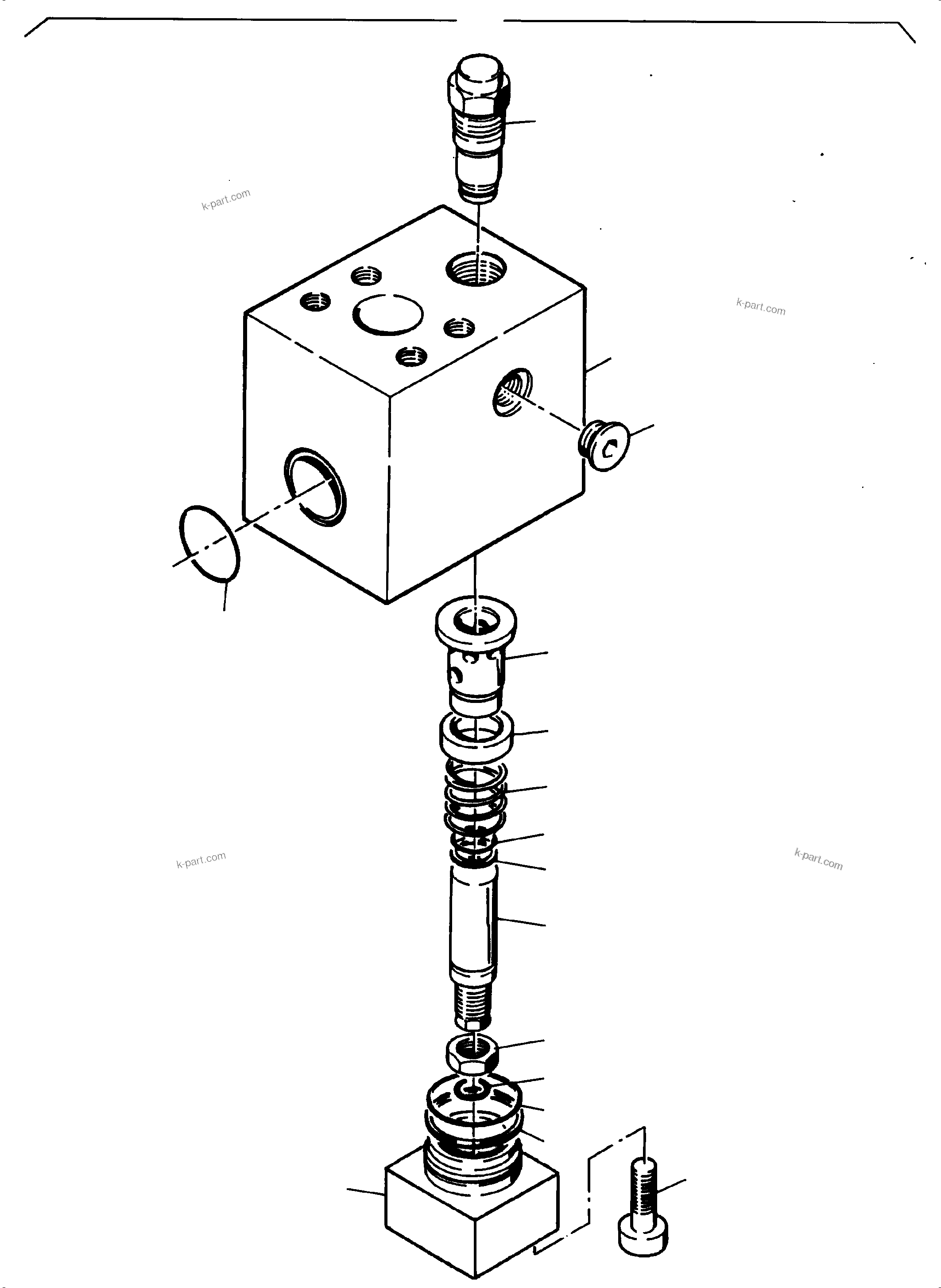 Komatsu parts book diagram for PC5500-6 S/N 15083: THROTTLE CHECK VALVE