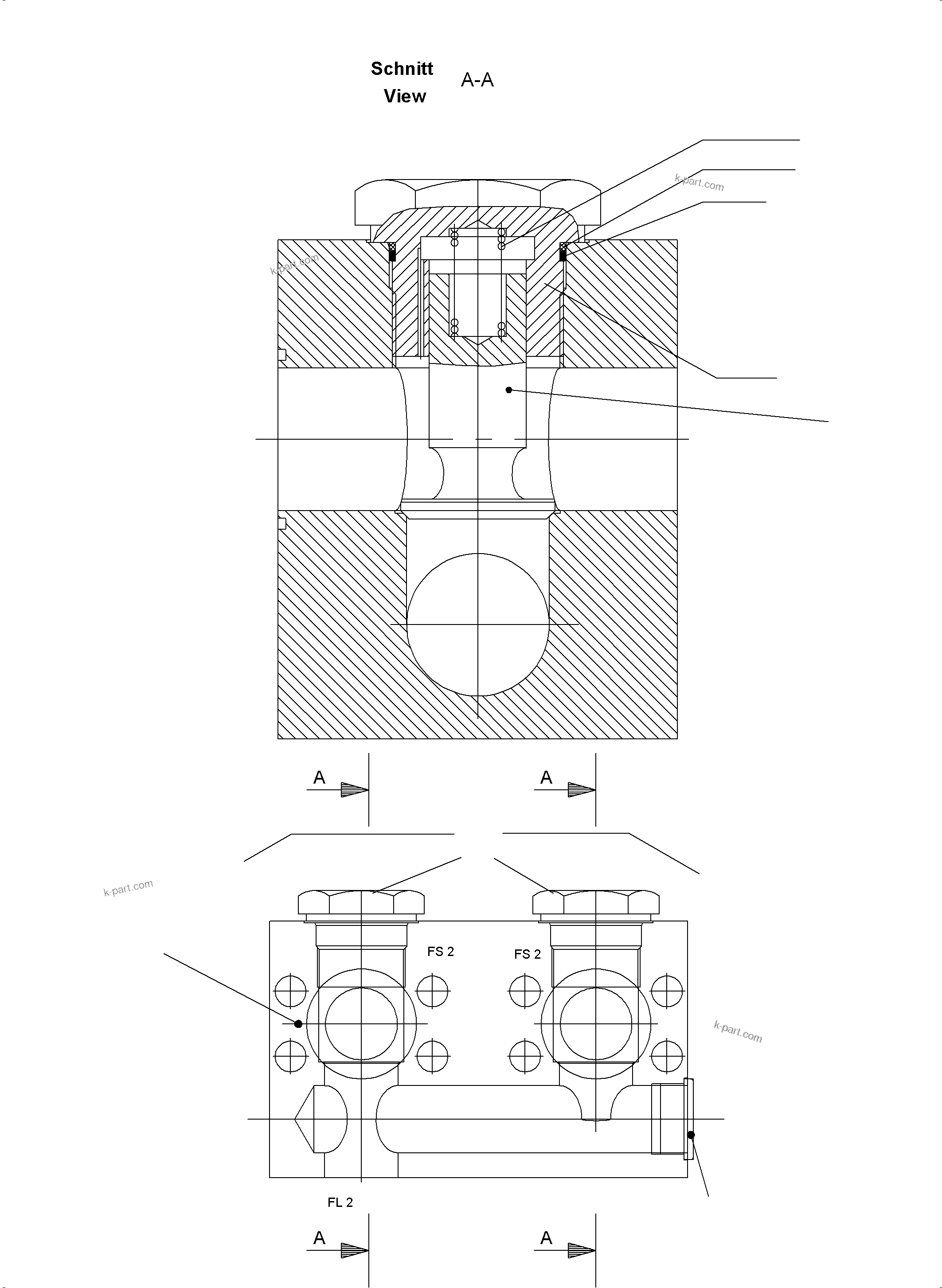 Komatsu parts book diagram for PC5500-6 S/N 15083: NON-RETURN VALVE