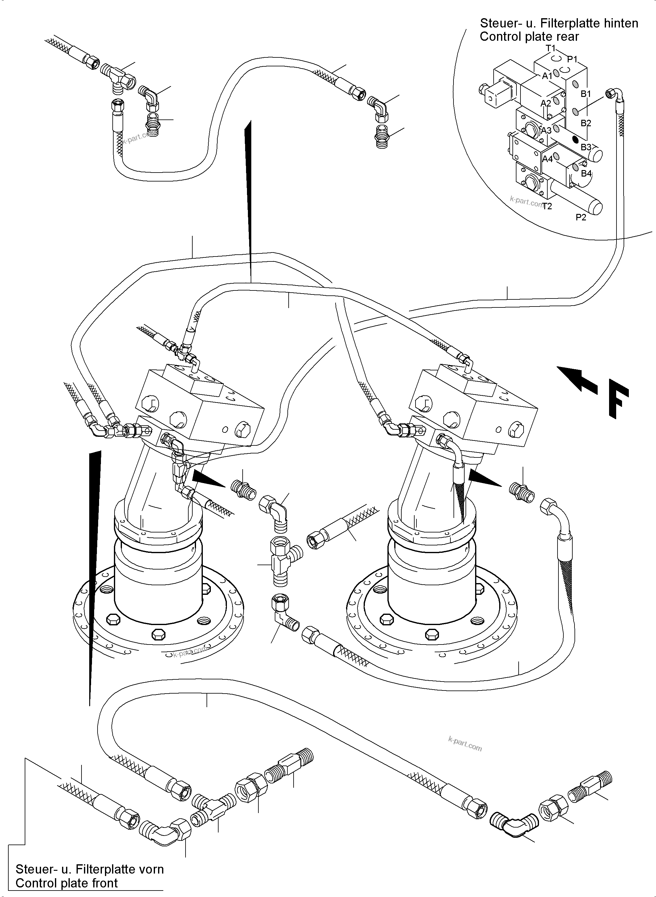 Komatsu parts book diagram for PC5500-6 S/N 15083: CONTROL - SLEW GEAR