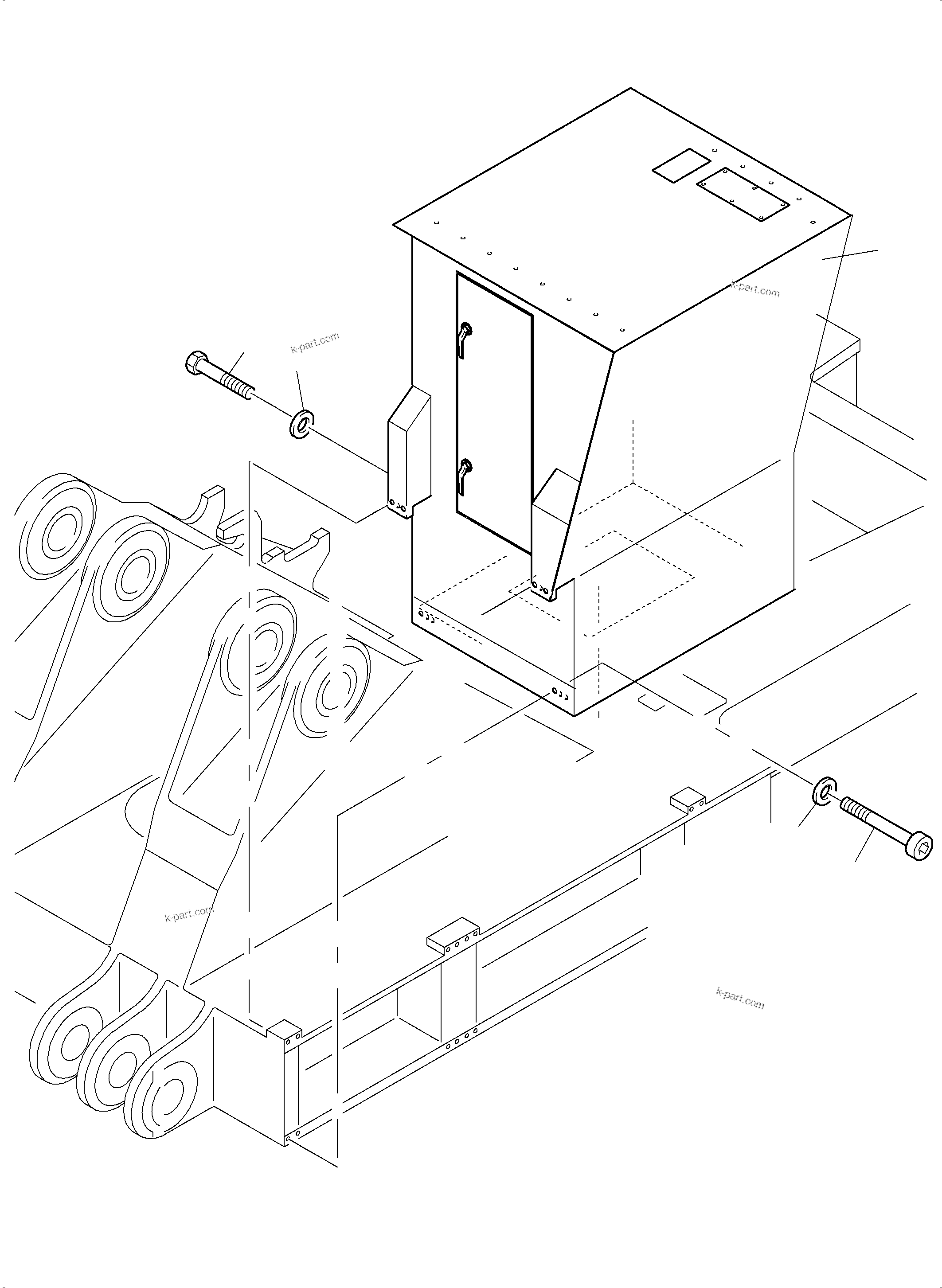 Komatsu parts book diagram for PC5500-6 S/N 15083: CAB SUPPORT ARR.