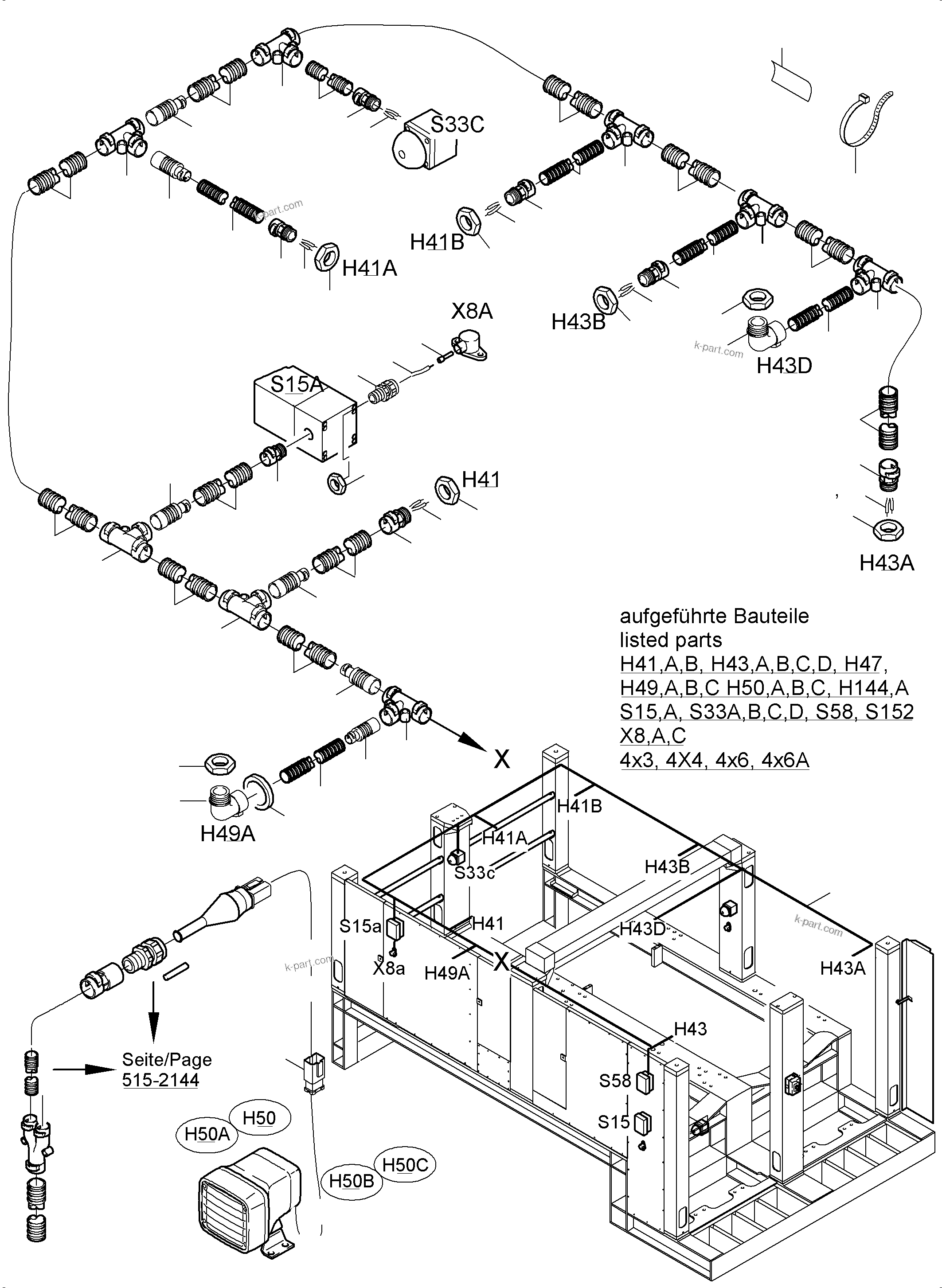 Komatsu parts book diagram for PC5500-6 S/N 15083: LIGHTING EQUIPMENT