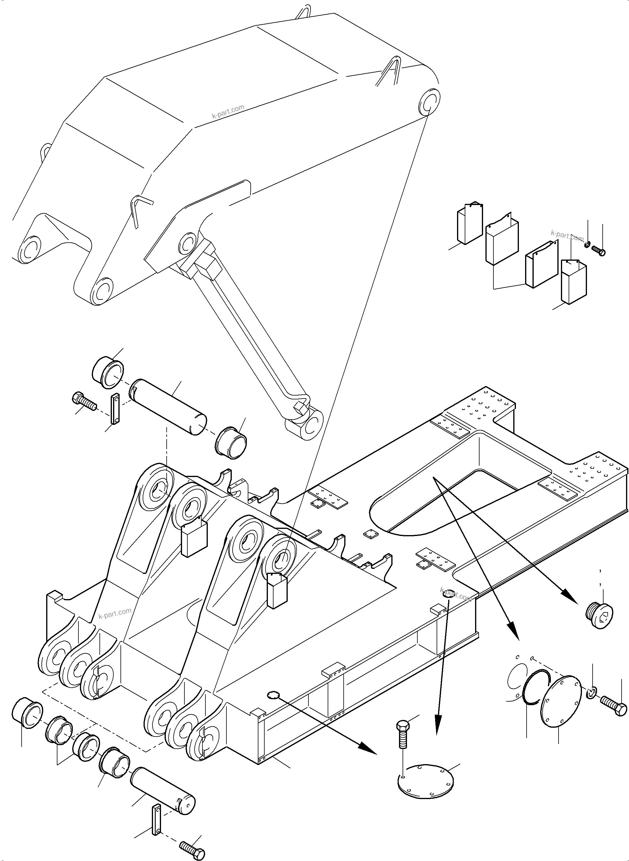 Komatsu parts book diagram for PC5500-6 S/N 15083: SUPERSTRUCTURE PLATFORM
