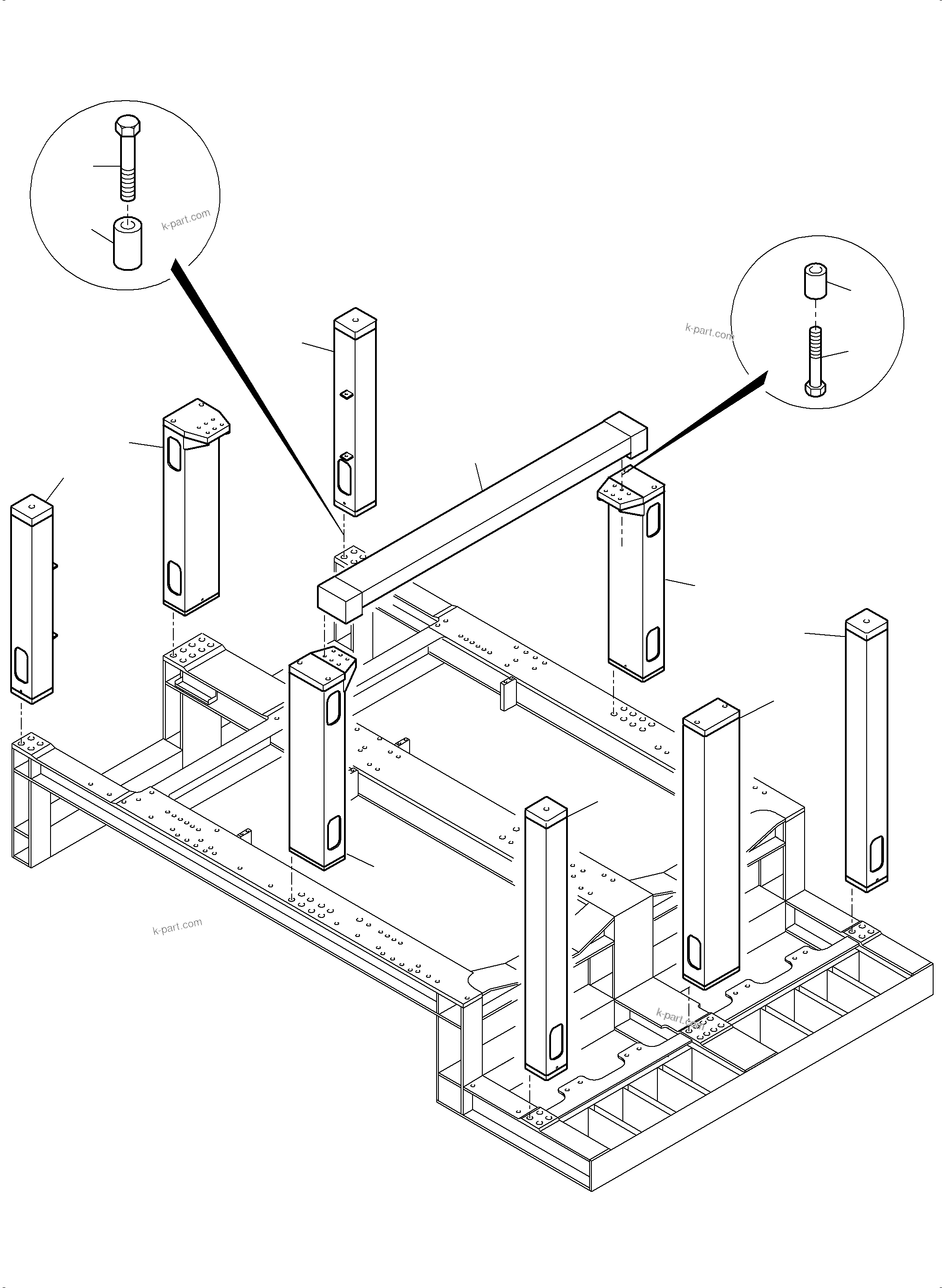 Komatsu parts book diagram for PC5500-6 S/N 15083: MACHINERY HOUSE DIESEL