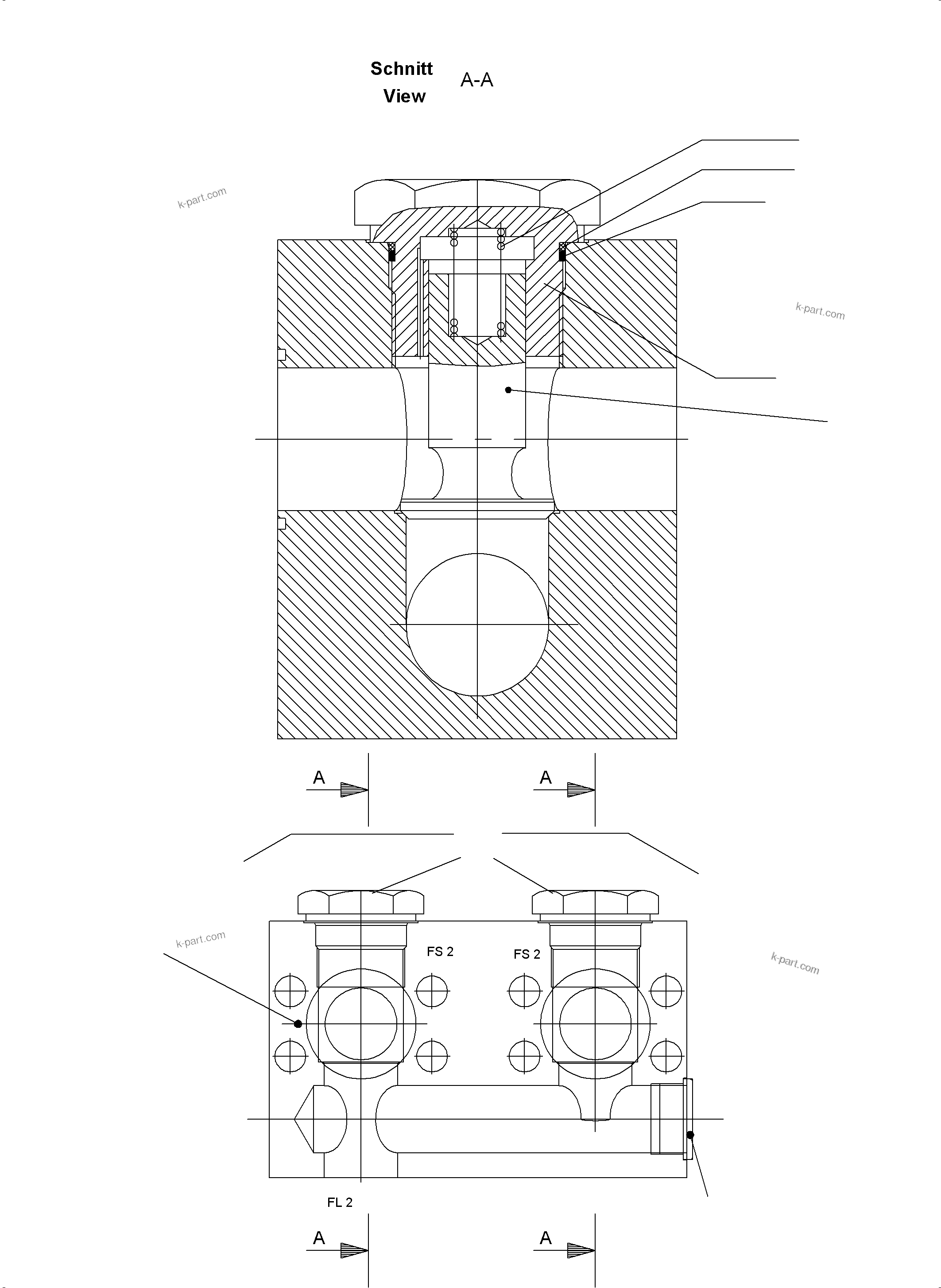 Komatsu parts book diagram for PC5500-6 S/N 15086: NON-RETURN VALVE