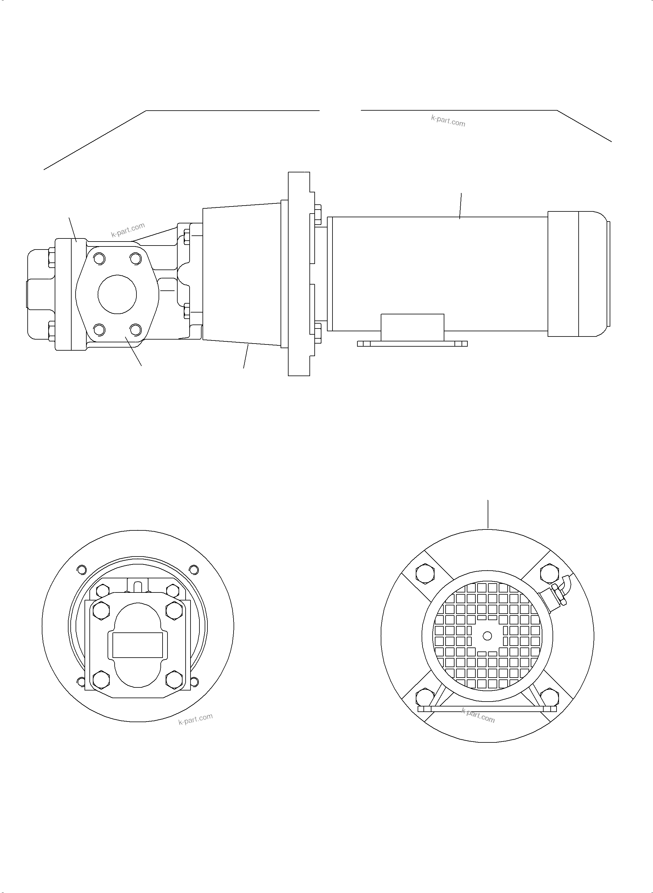 Komatsu parts book diagram for PC5500-6 S/N 15086: GEAR PUMP UNIT