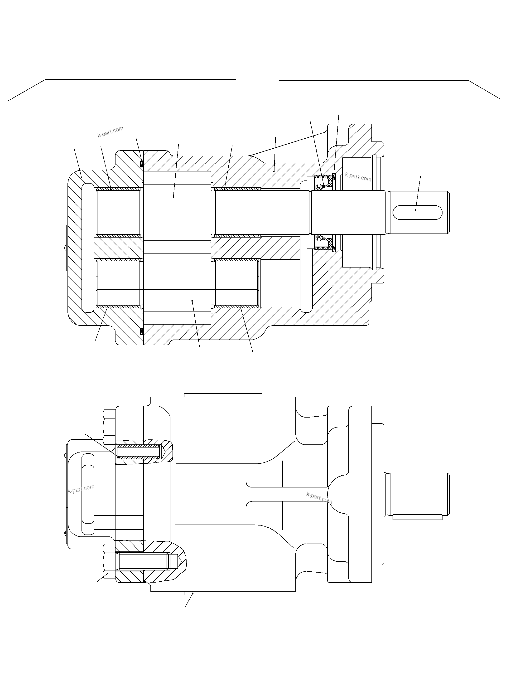 Komatsu parts book diagram for PC5500-6 S/N 15086: GEAR PUMP UNIT