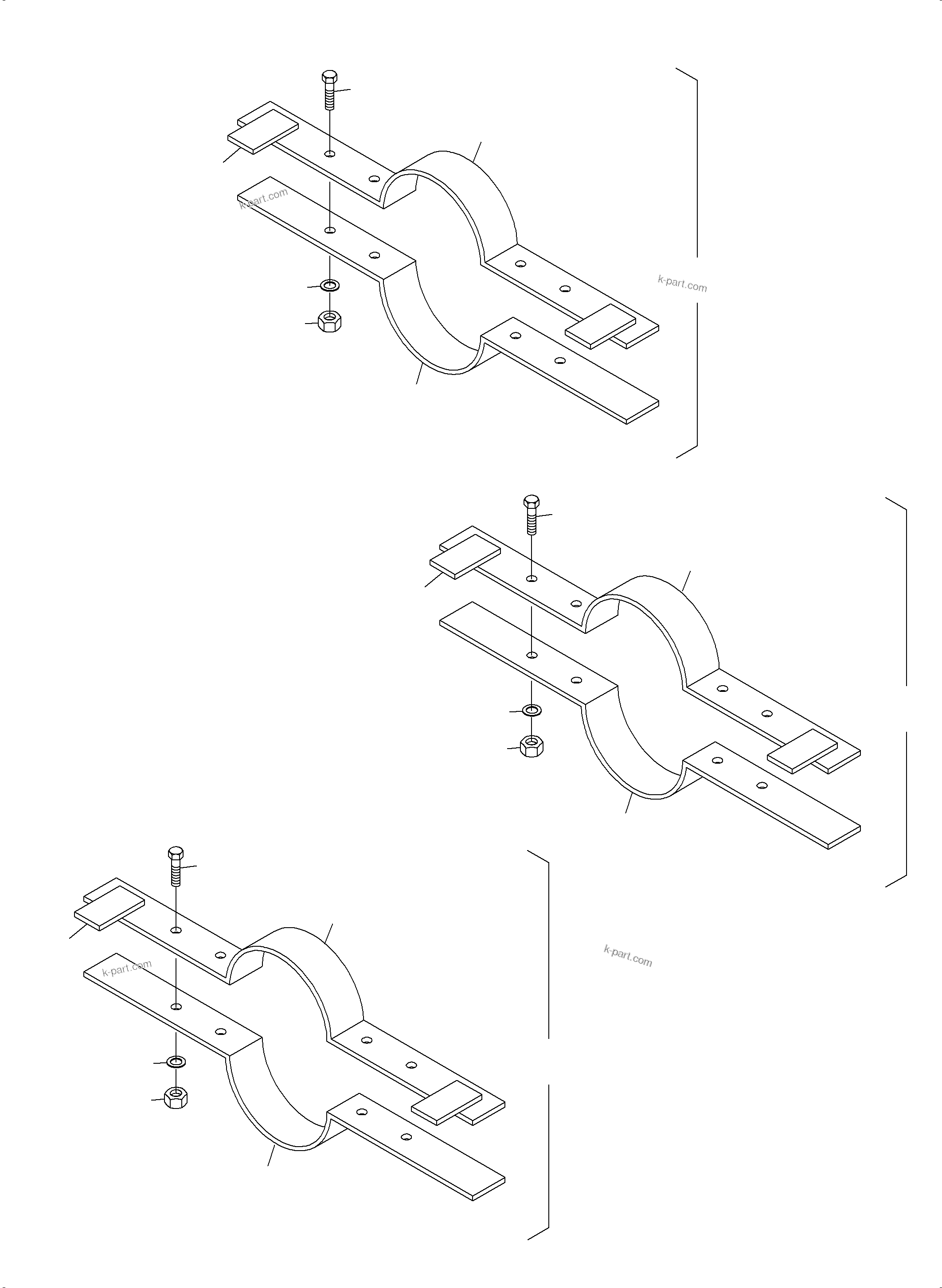 Komatsu parts book diagram for PC5500-6 S/N 15086: INSTALLATION TOOL FOR CYLINDERS