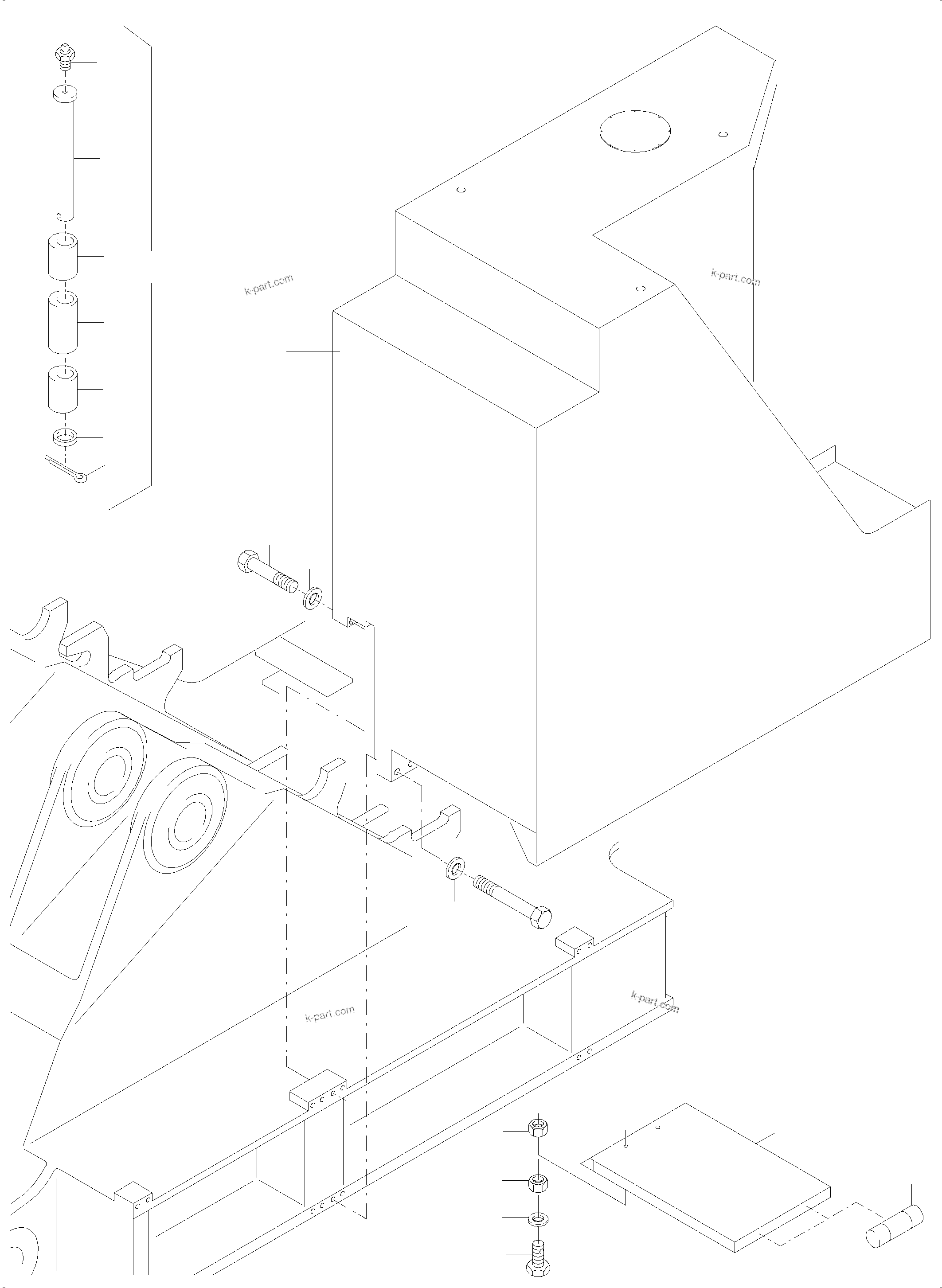 Komatsu parts book diagram for PC5500-6 S/N 15086: FUEL TANK