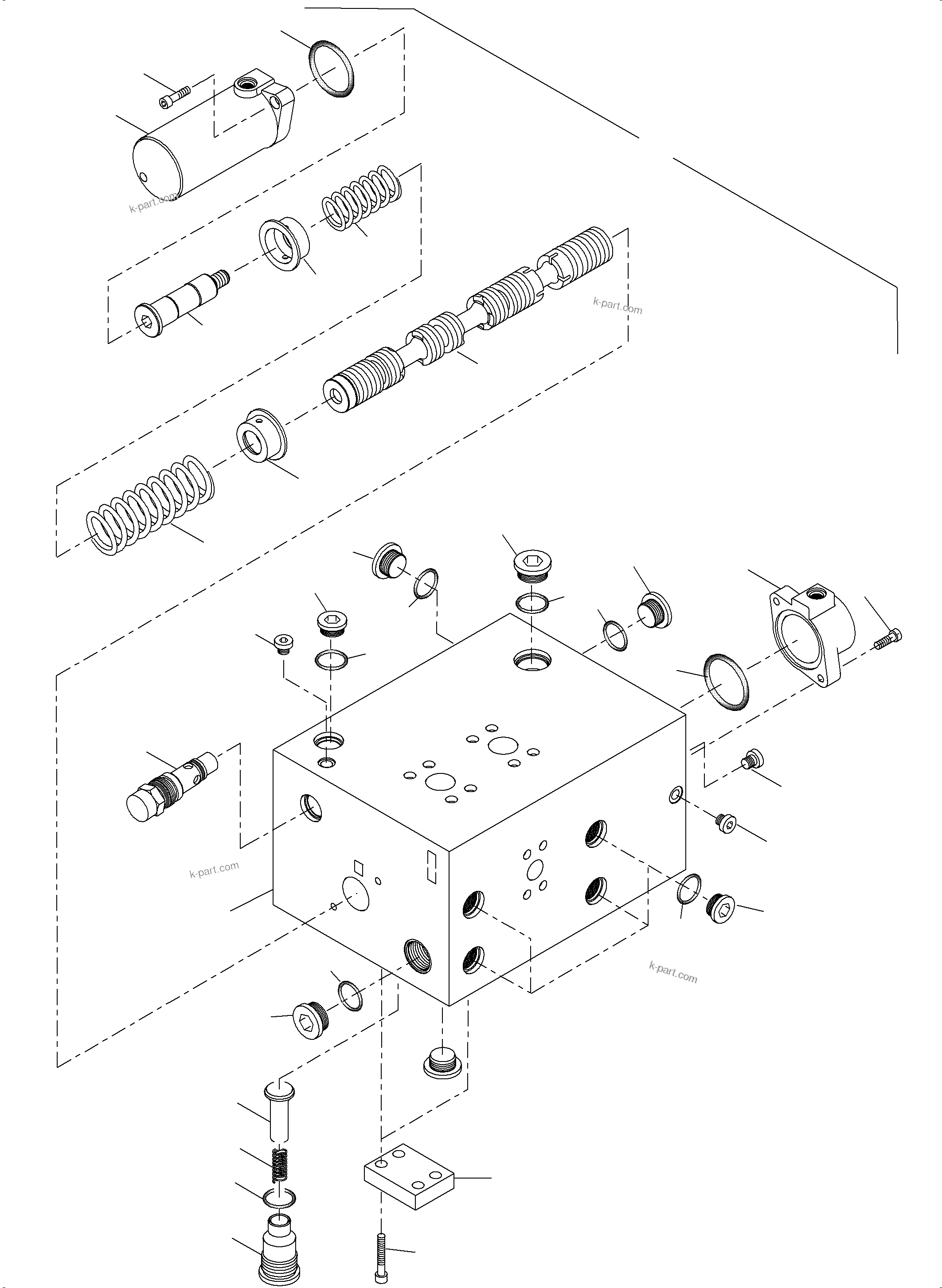 Komatsu parts book diagram for PC5500-6E S/N 15089: CONTROL BLOCK