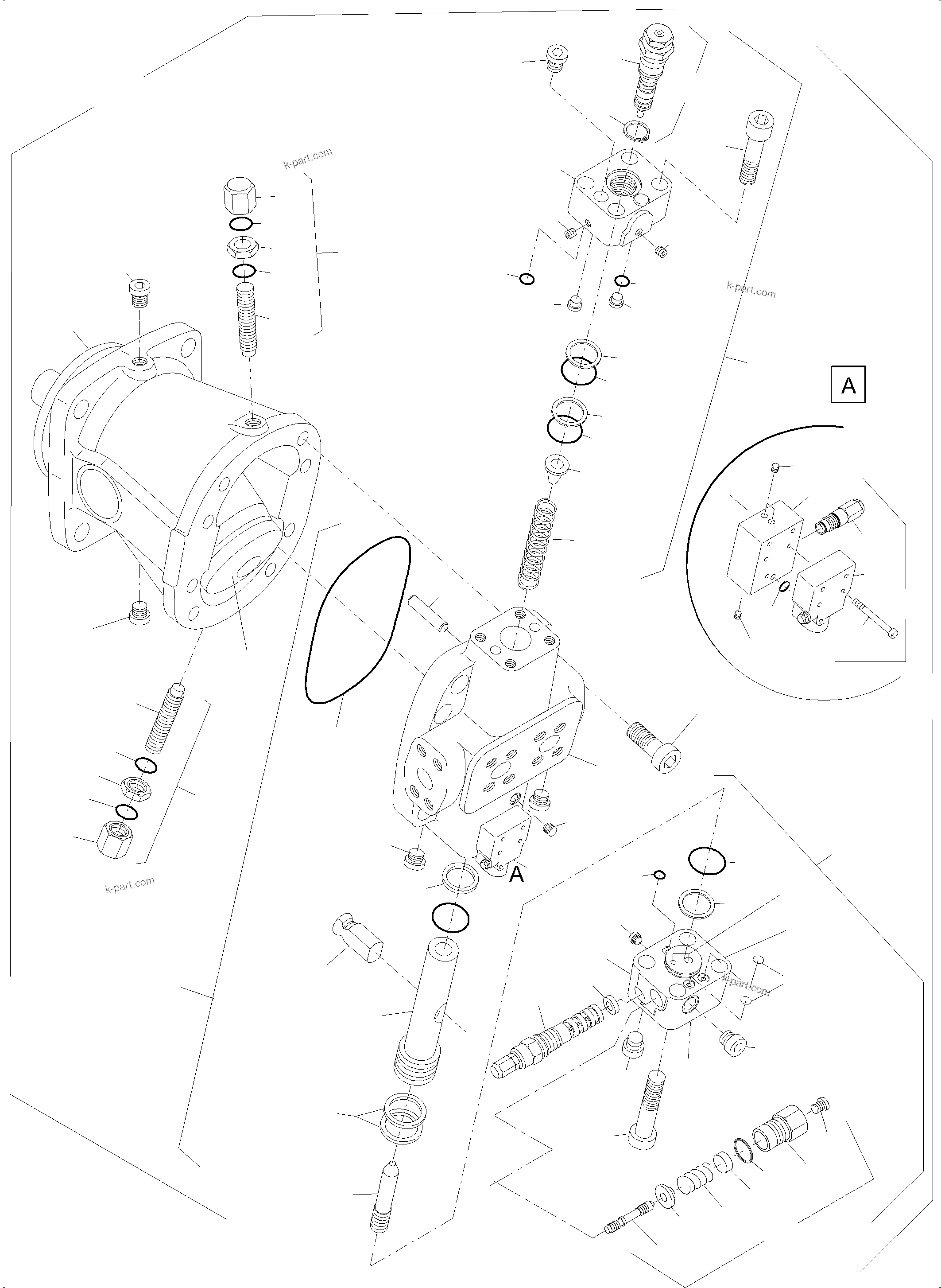 Komatsu parts book diagram for PC5500-6E S/N 15089: HYDRAULIC MOTOR
