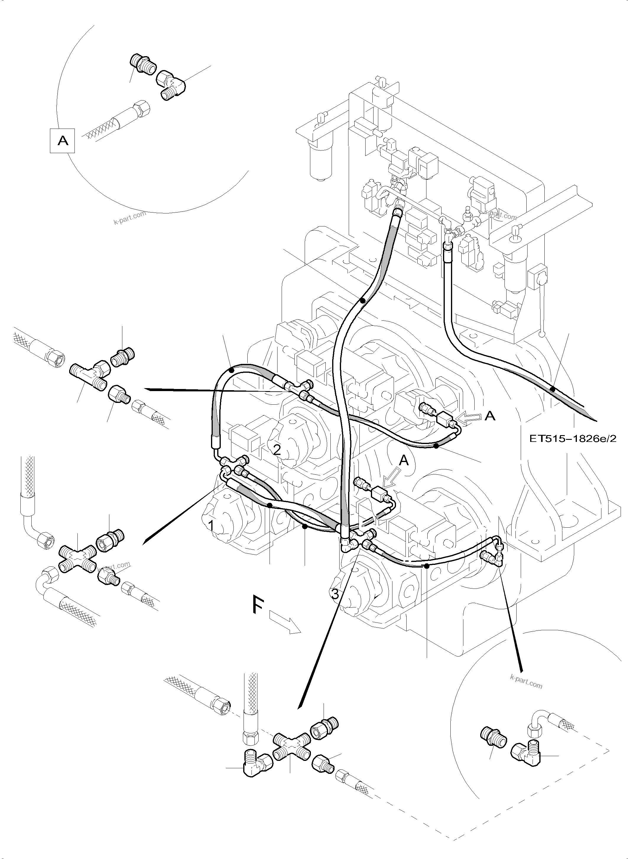 Komatsu parts book diagram for PC5500-6E S/N 15089: MAIN PUMP CONTROL