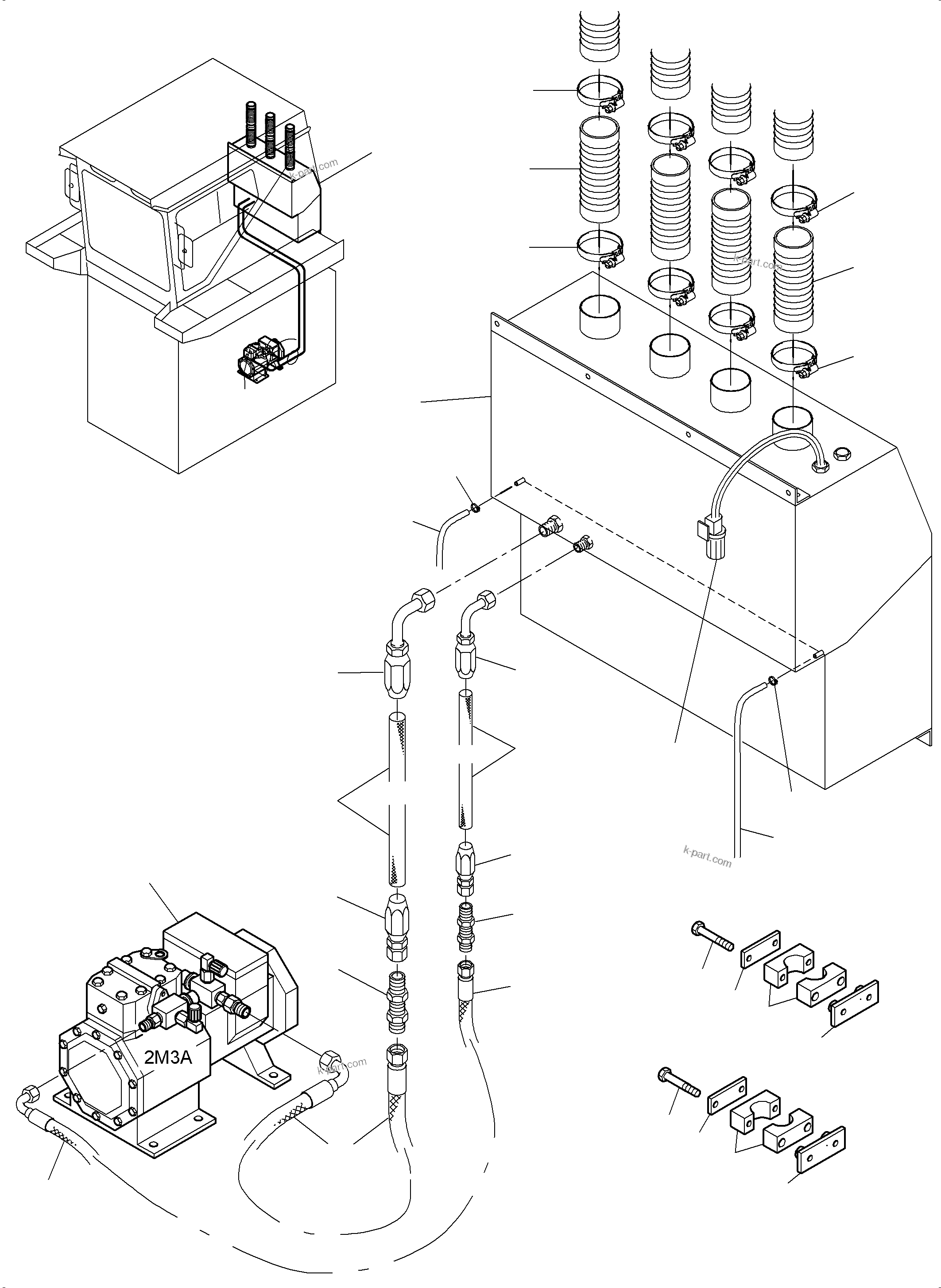 Komatsu parts book diagram for PC5500-6E S/N 15089: AIR CONDITION ARR.