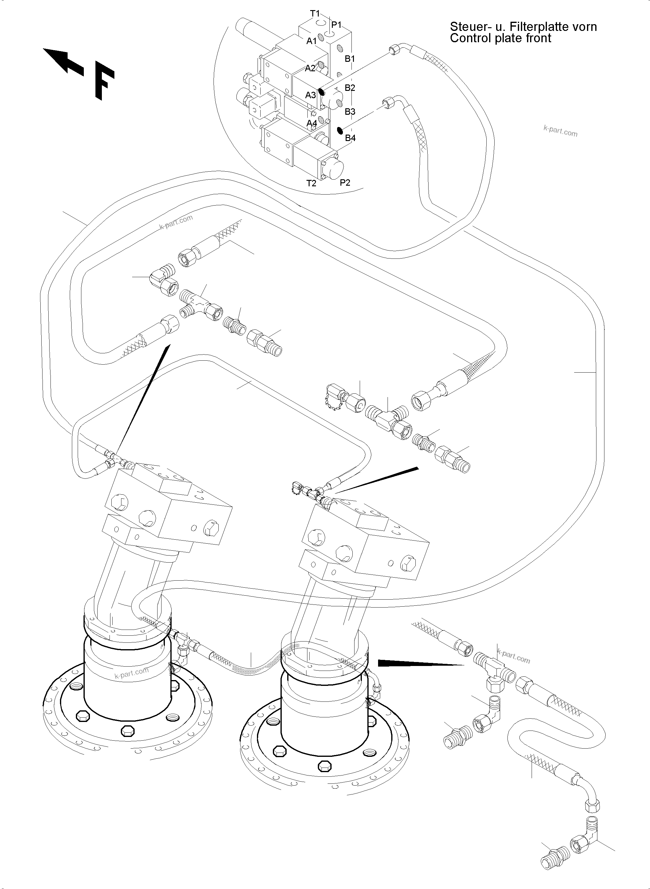 Komatsu parts book diagram for PC5500-6E S/N 15089: CONTROL - SLEW GEAR