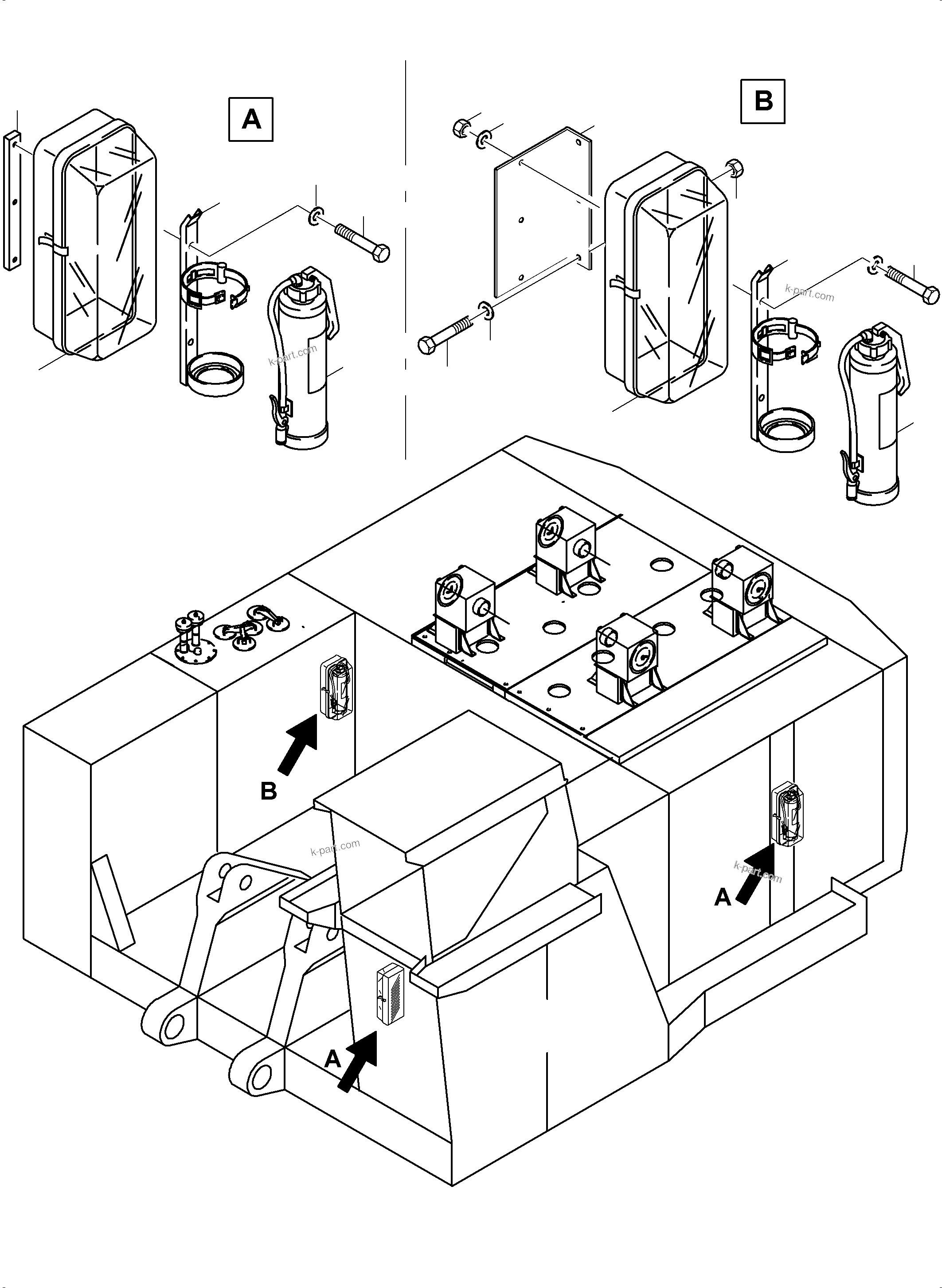 Komatsu parts book diagram for PC5500-6E S/N 15089: INSTALLATION FIRE EXTINGISHER
