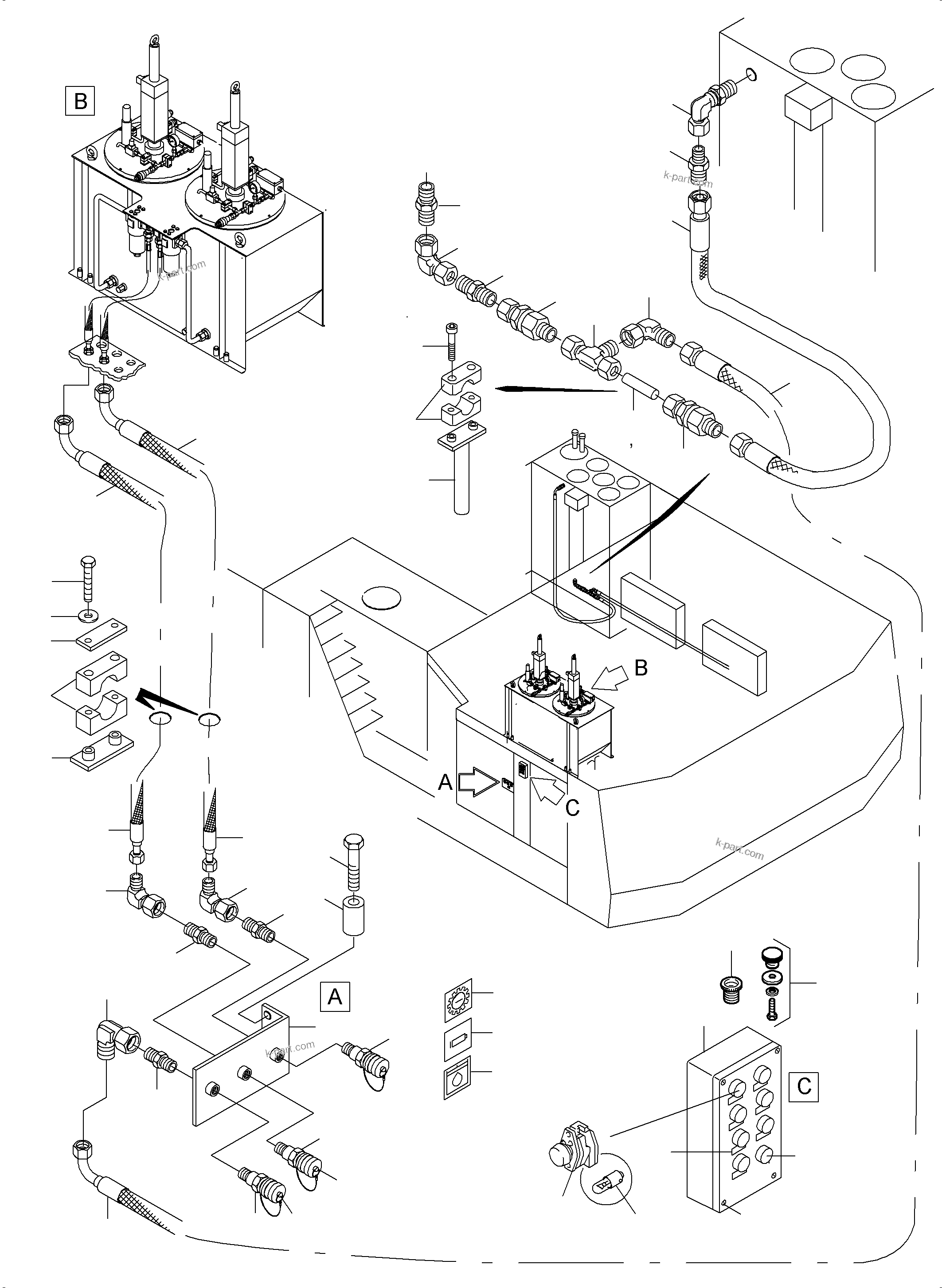 Komatsu parts book diagram for PC5500-6E S/N 15089: REFUELING EQUIPMENT