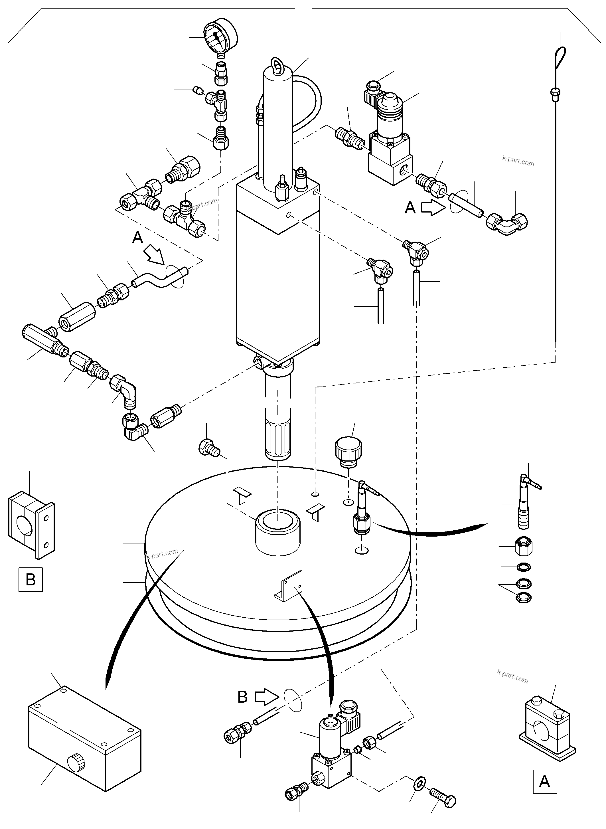 Komatsu parts book diagram for PC5500-6E S/N 15089: LUBE PUMP STATION