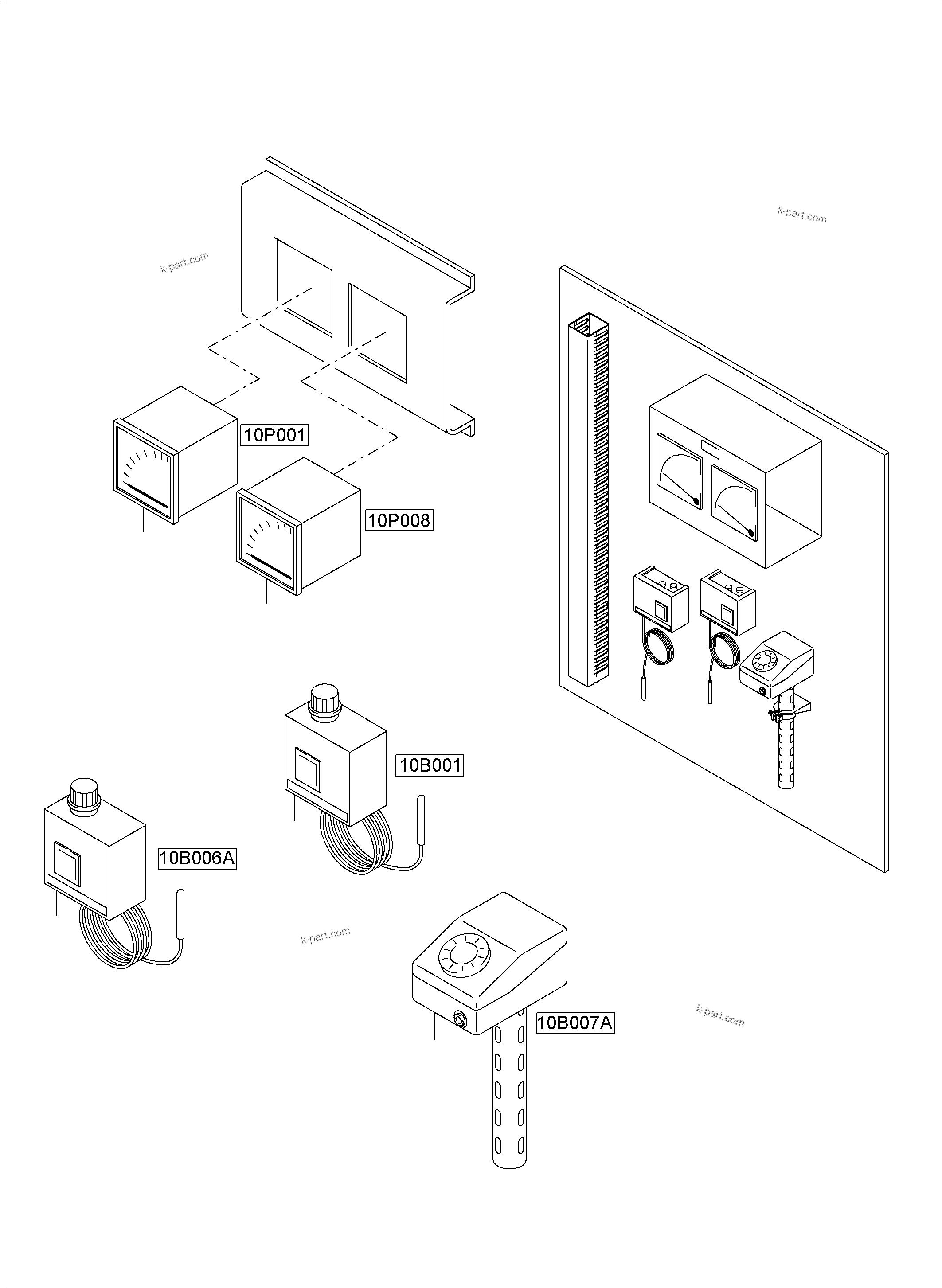 Komatsu parts book diagram for PC5500-6E S/N 15089: MOUNTING PLATE - SENSOR