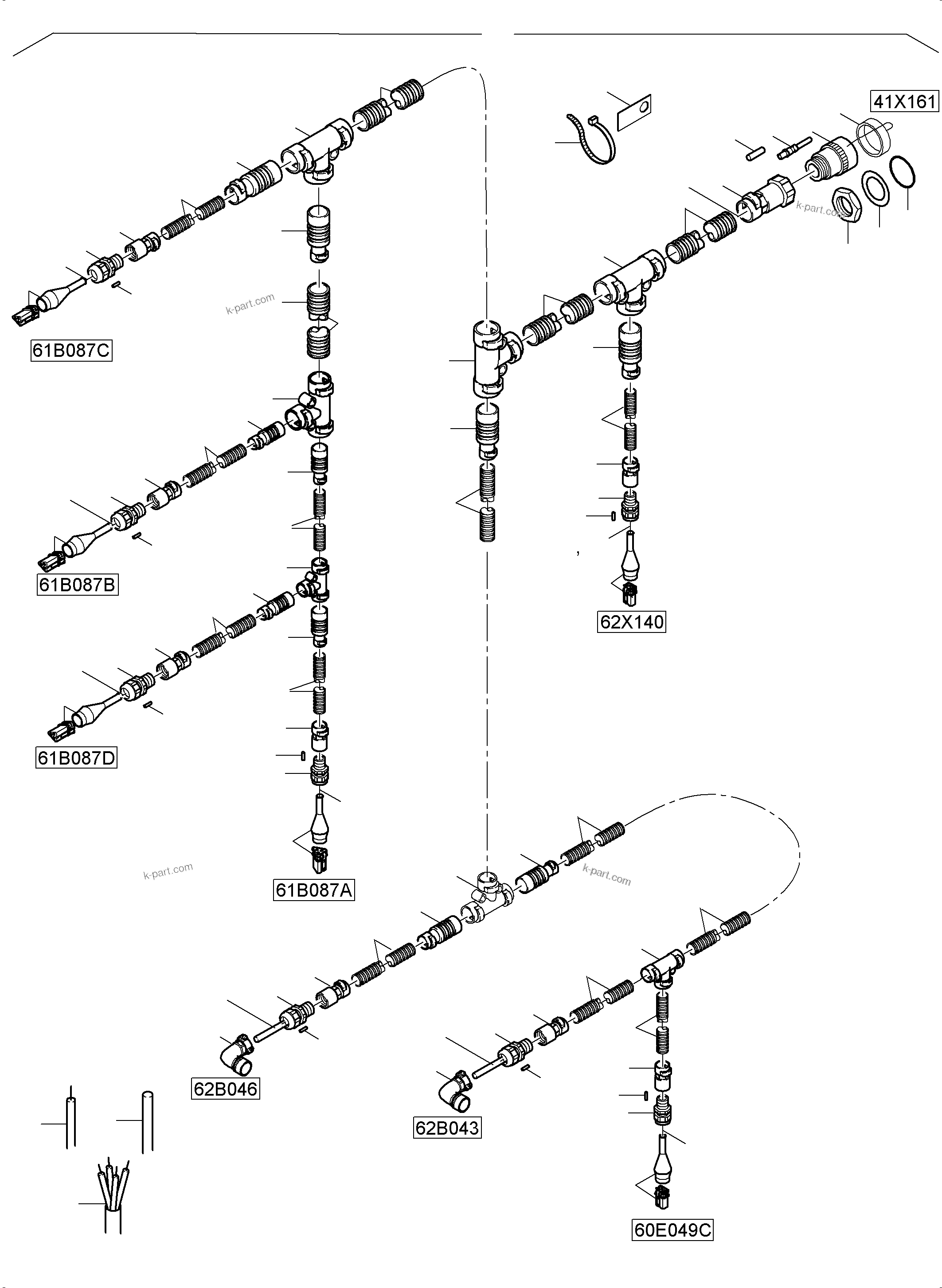 Komatsu parts book diagram for PC5500-6E S/N 15089: CONTROL BLOCKS - H.P.-FILTER - LOCATION 61