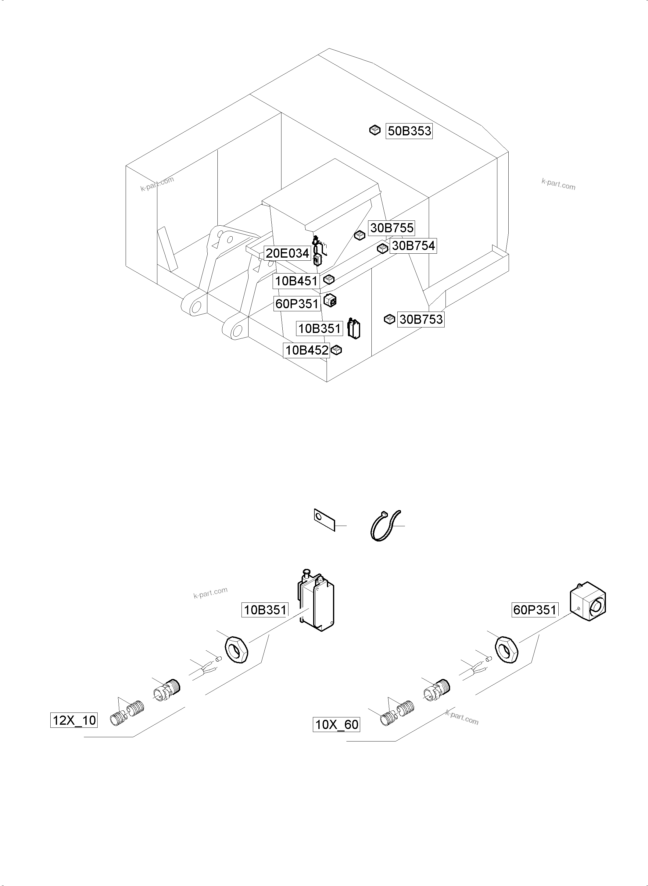 Komatsu parts book diagram for PC5500-6E S/N 15089: FIRE EXTINGUISH EQUIPMENT - HARNESSES