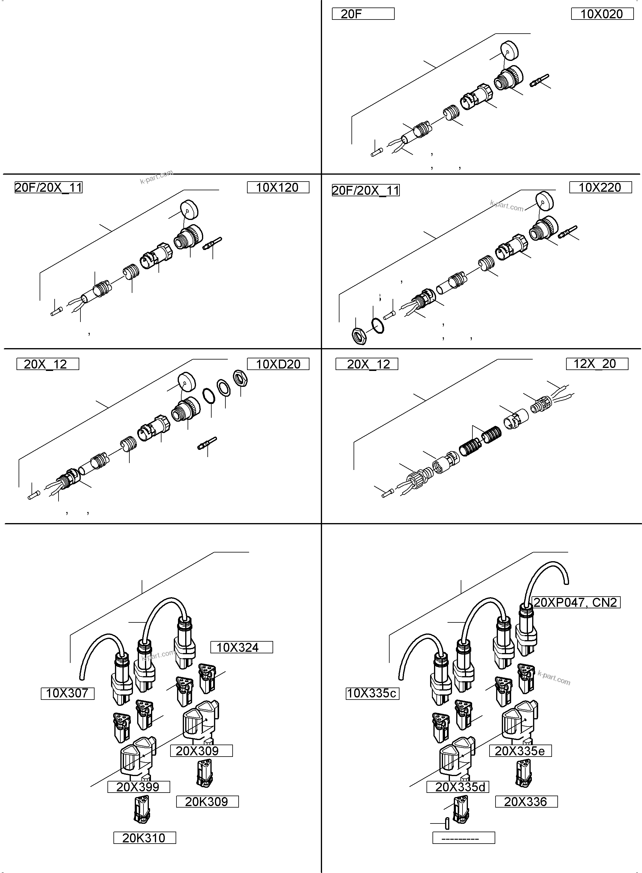 Komatsu parts book diagram for PC5500-6E S/N 15089: CABIN-HARNESSES-ELECTRIC