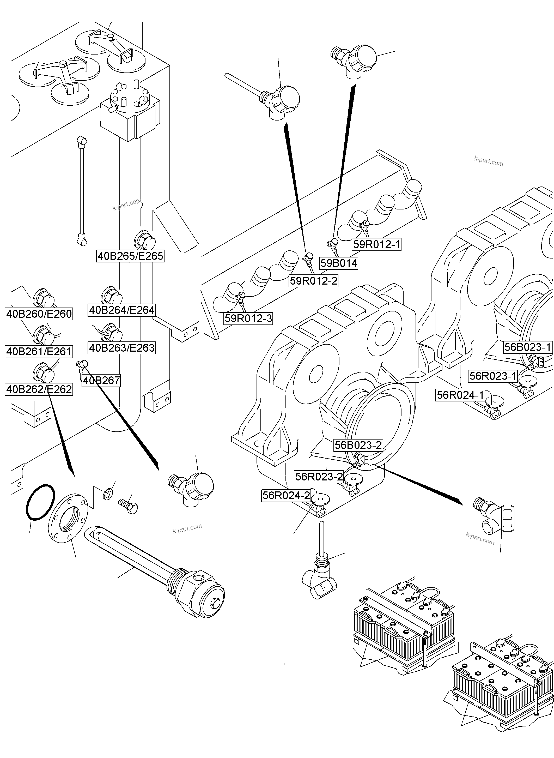 Komatsu parts book diagram for PC5500-6E S/N 15089: TEMPERATURE CONDITIONING