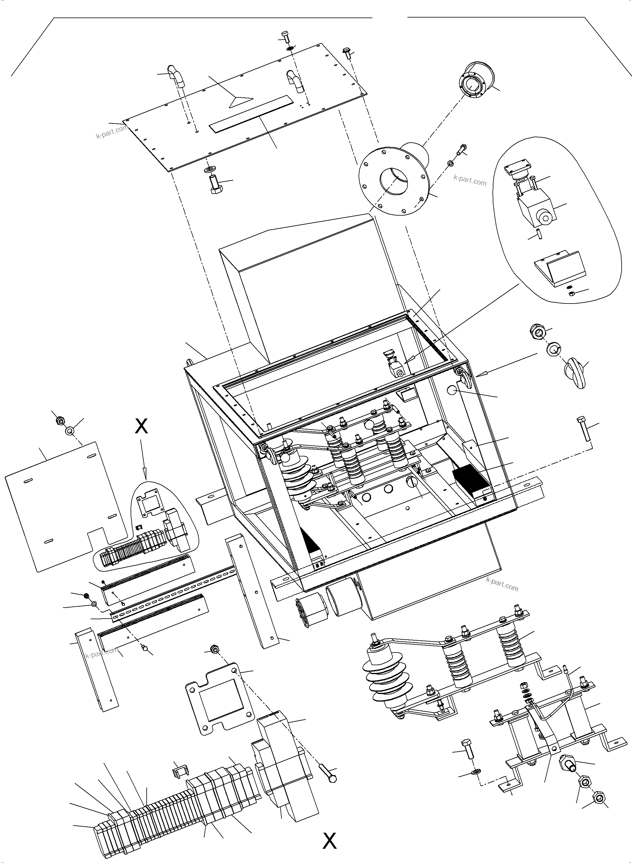 Komatsu parts book diagram for PC5500-6E S/N 15089: JUNCTION BOX
