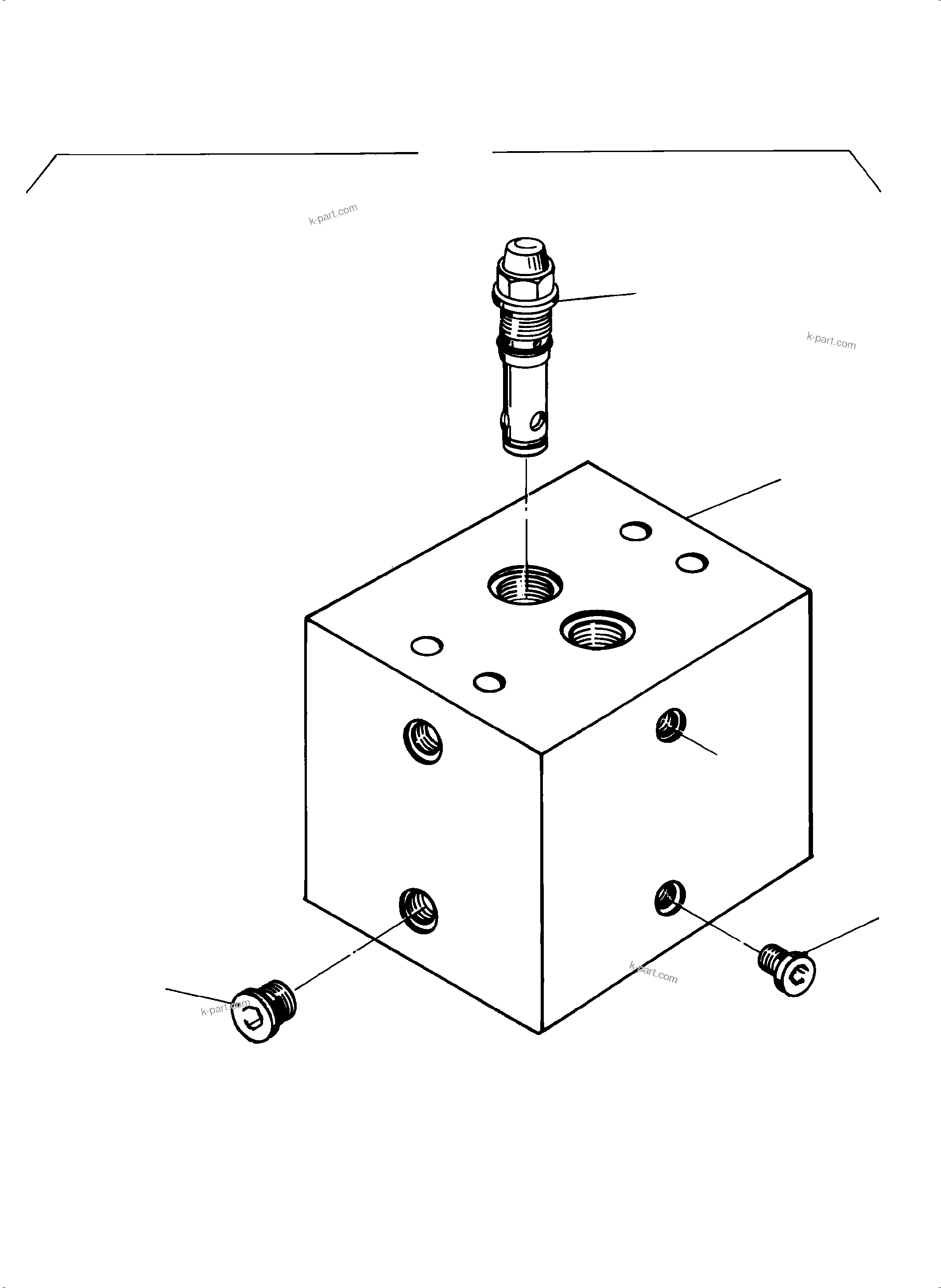 Komatsu parts book diagram for PC5500-6E S/N 15134: SECONDARY PRESSURE RELIEF VALVE
