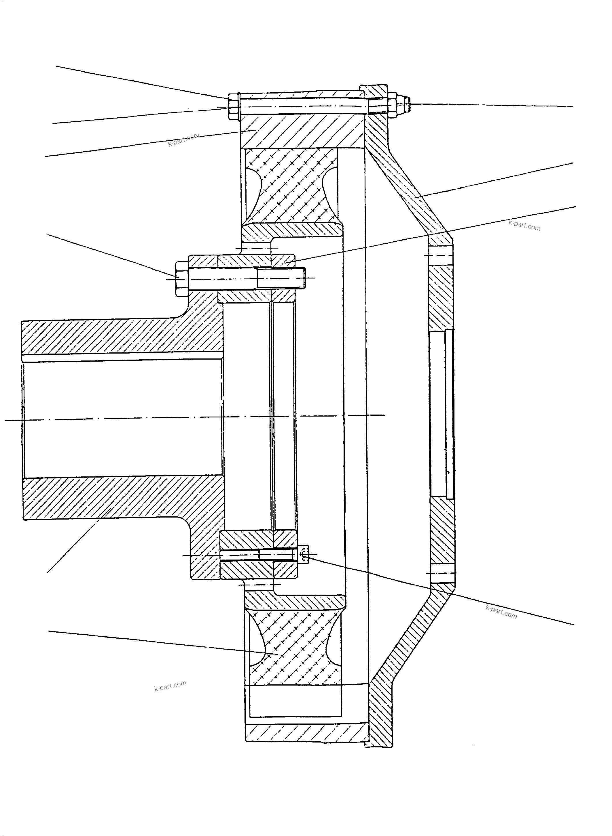 Komatsu parts book diagram for PC5500-6E S/N 15134: COUPLING