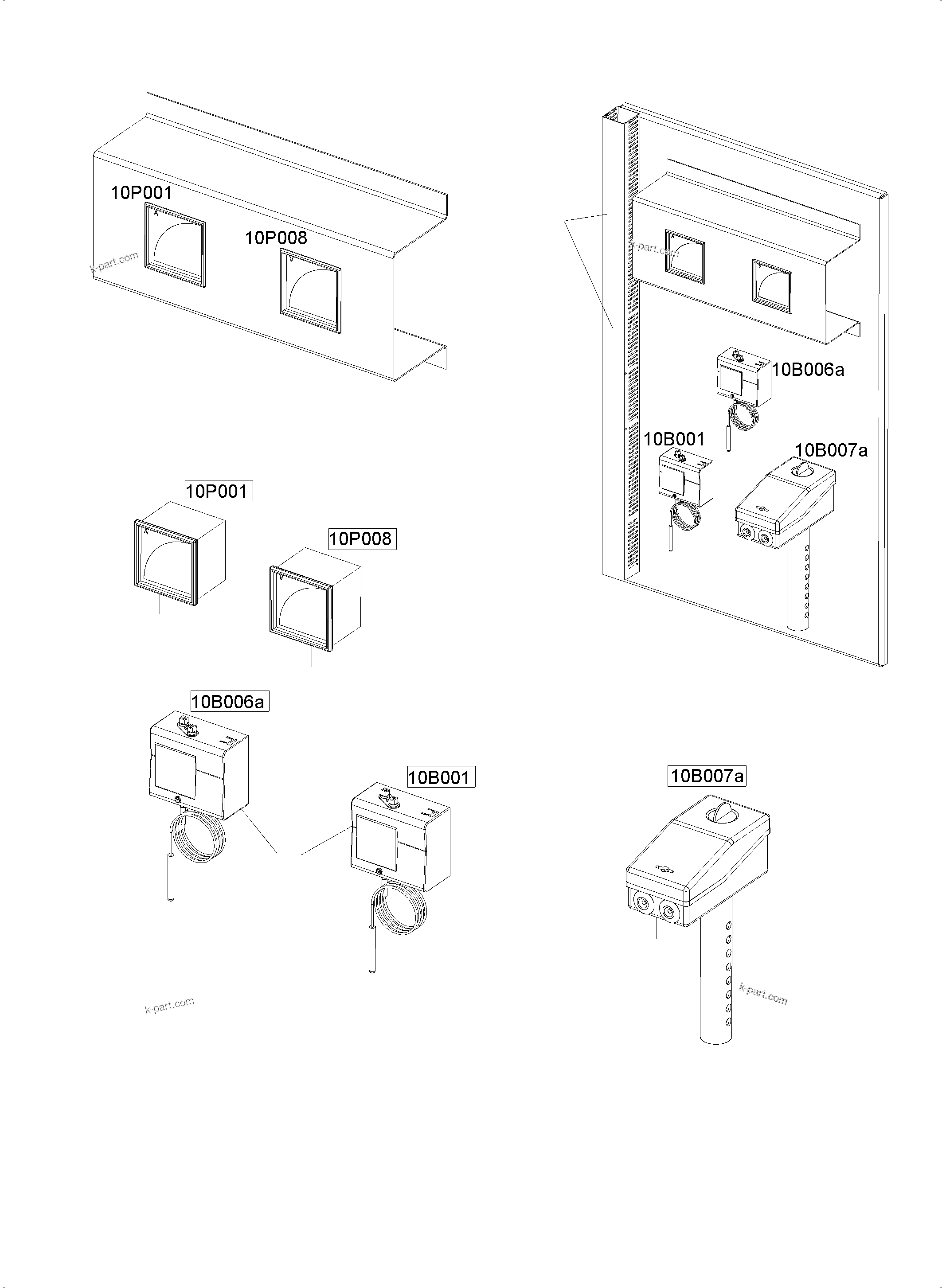Komatsu parts book diagram for PC5500-6E S/N 15134: MOUNTING PLATE - SENSOR