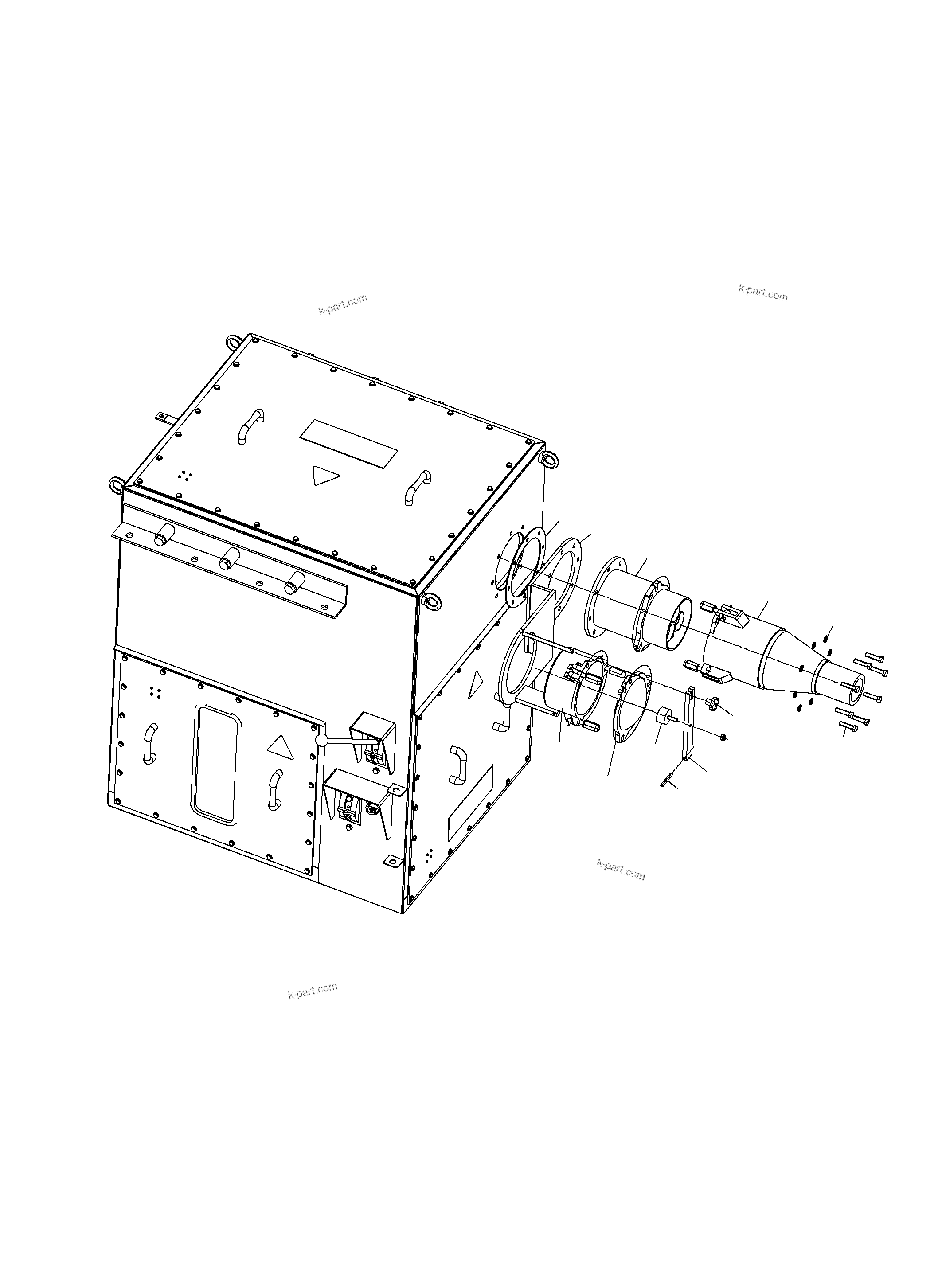 Komatsu parts book diagram for PC5500-6E S/N 15134: JUNCTION BOX