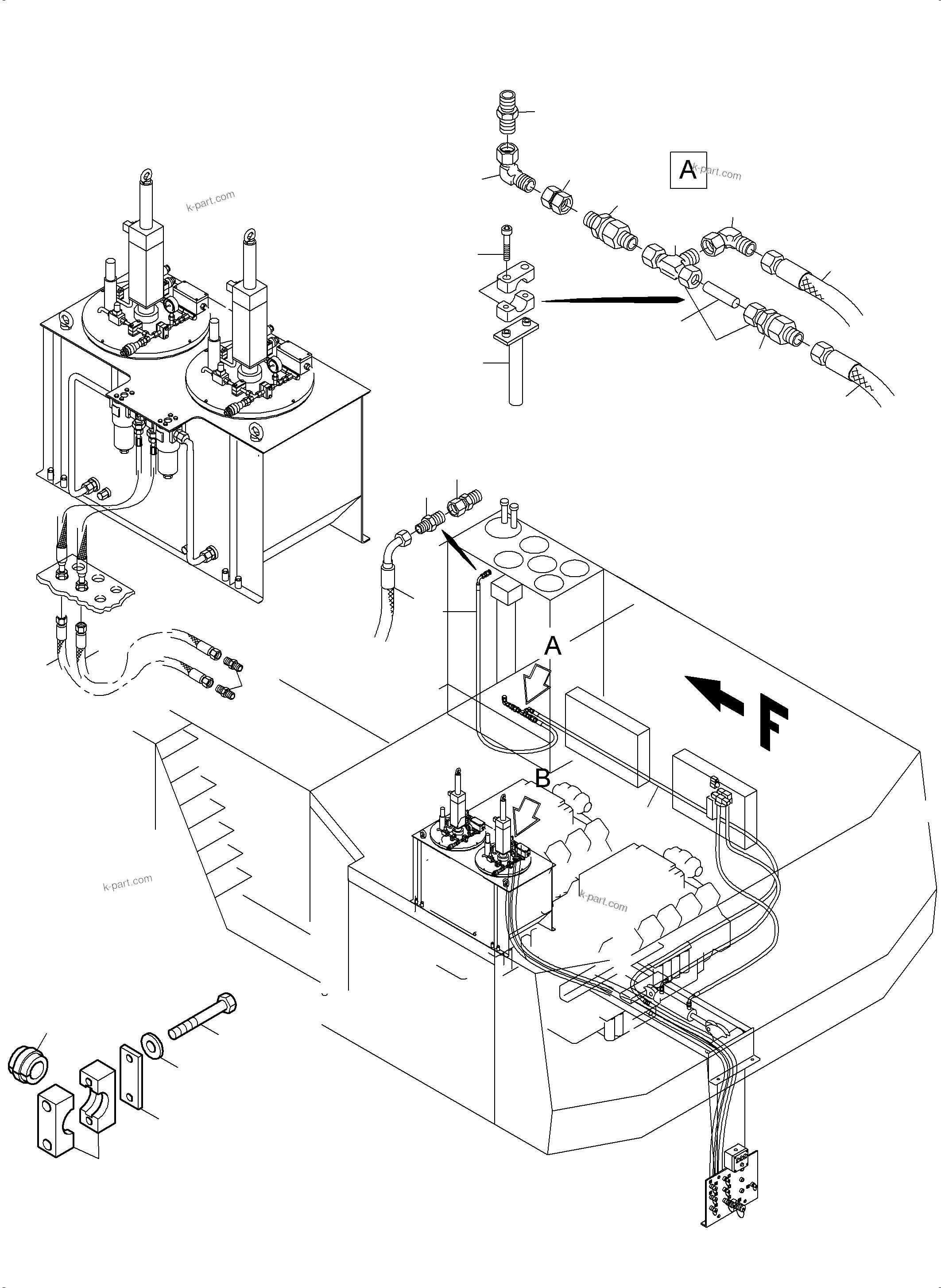 Komatsu parts book diagram for PC5500-6E S/N 15134: REFUELING EQUIPMENT ELECTRIC SHOVEL