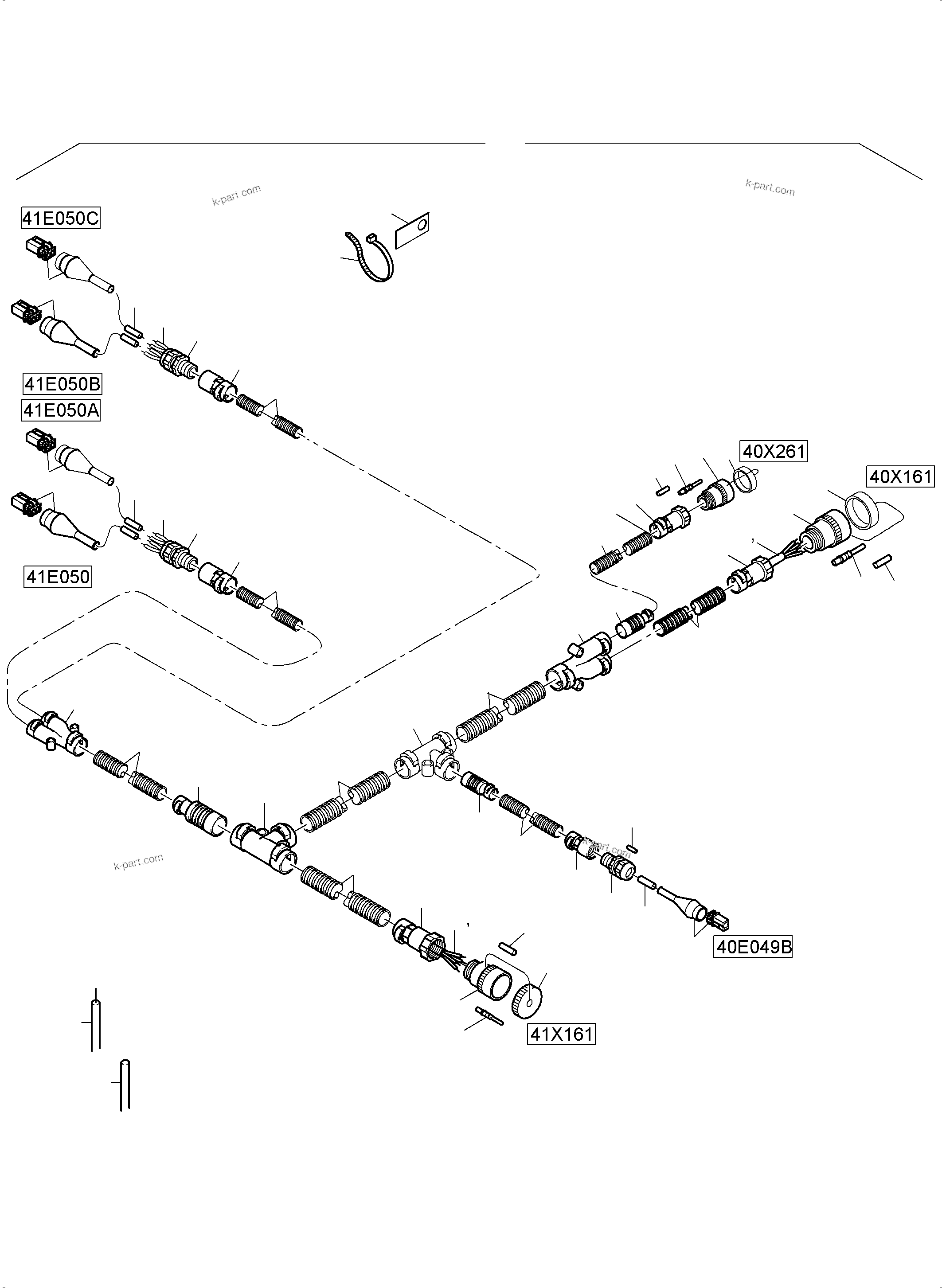 Komatsu parts book diagram for PC5500-6E S/N 15134: OIL TANK, OIL COOLER AND TRANSFUSING PUMP - HARNESSES