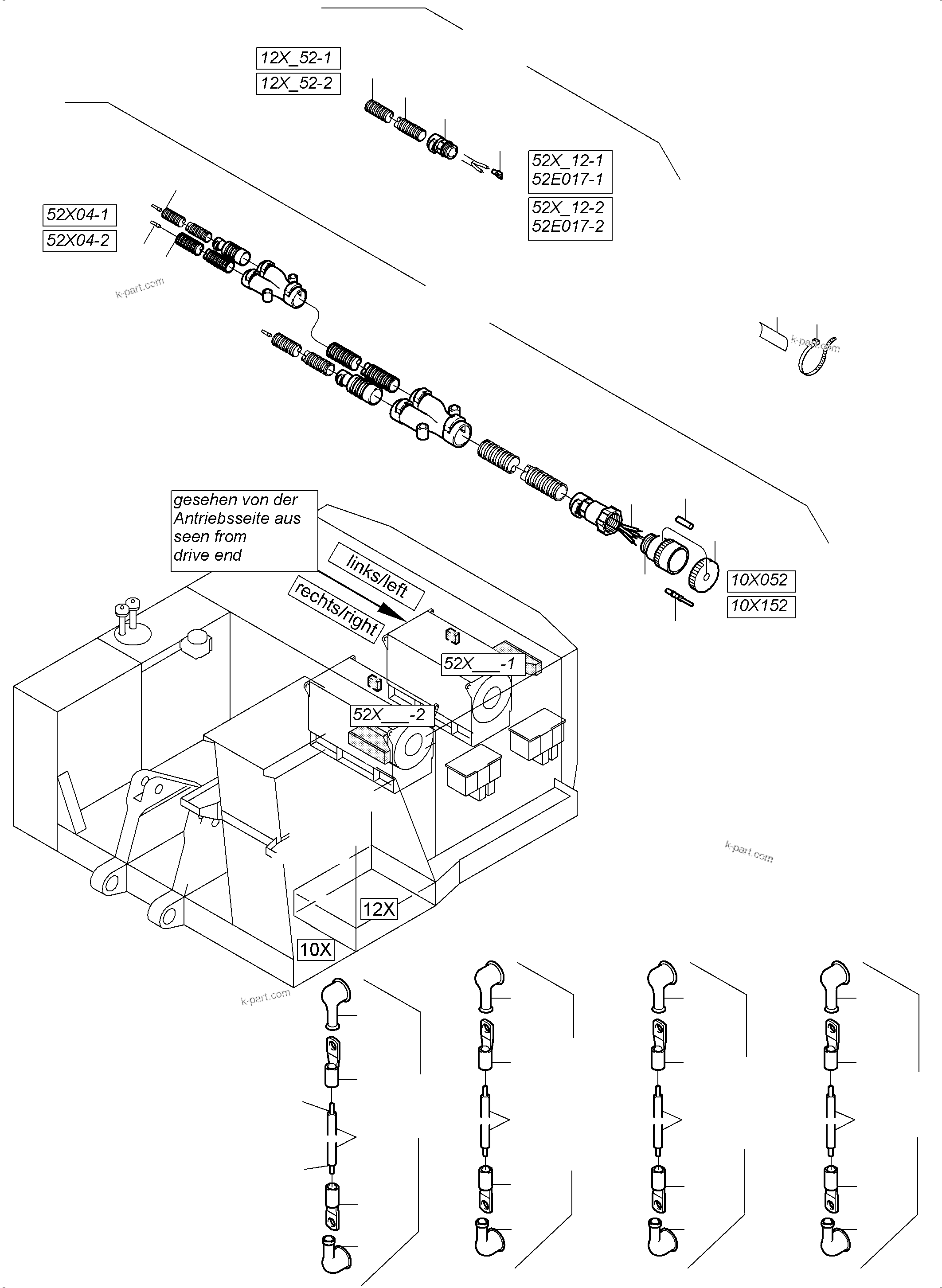 Komatsu parts book diagram for PC5500-6E S/N 15134: MACHINE HOUSE - CAPACITOR ARR. - MOTOR HARNESSES
