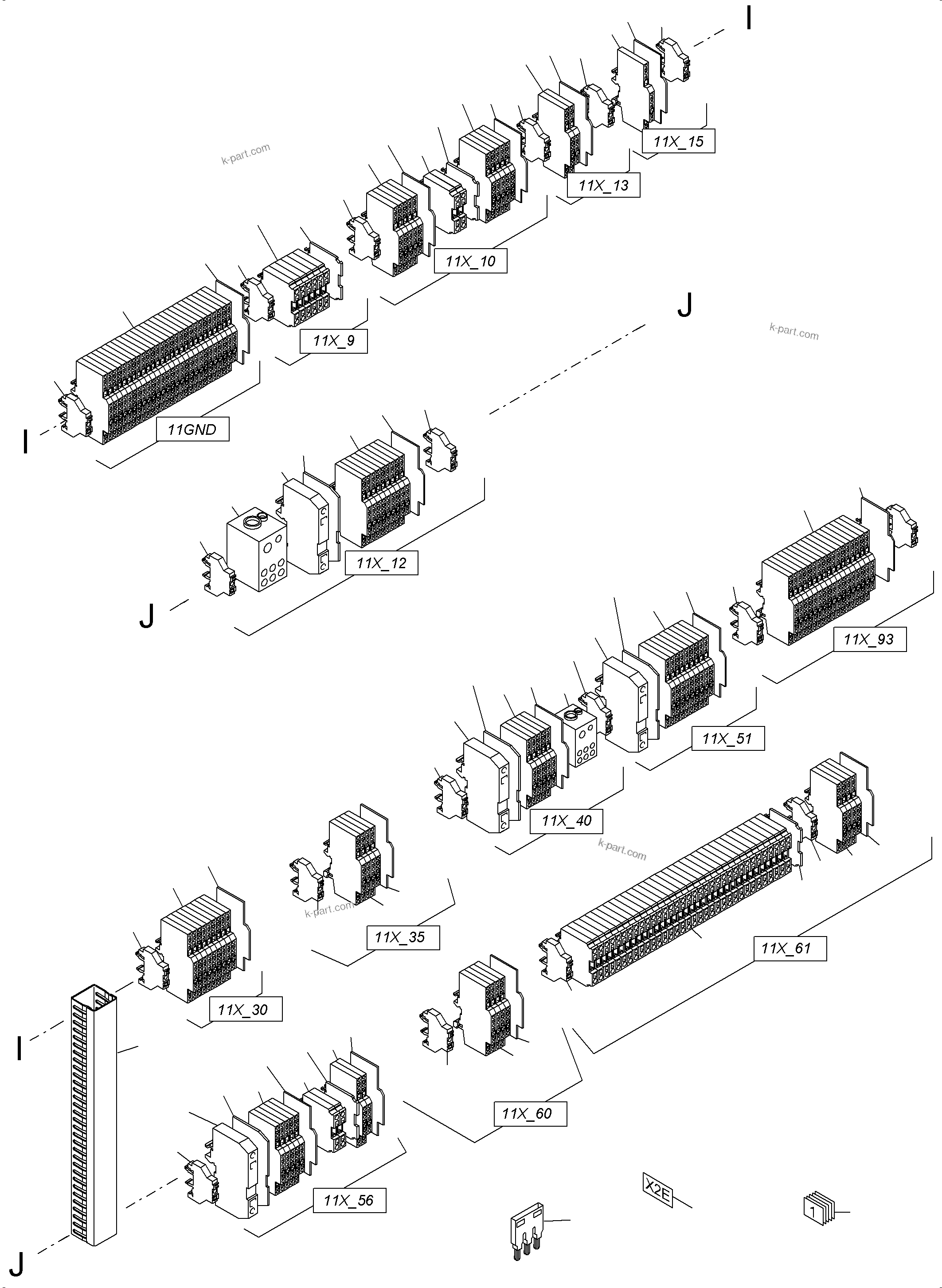 Komatsu parts book diagram for PC5500-6E S/N 15134: SWITCH FRAMING X2
