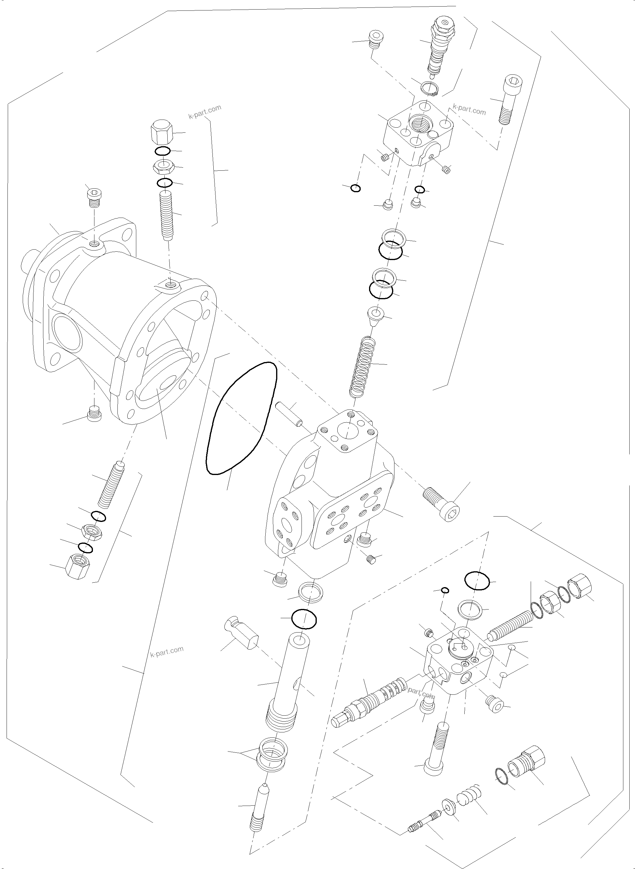 Komatsu parts book diagram for PC5500-6E S/N 15134: HYDRAULIC MOTOR