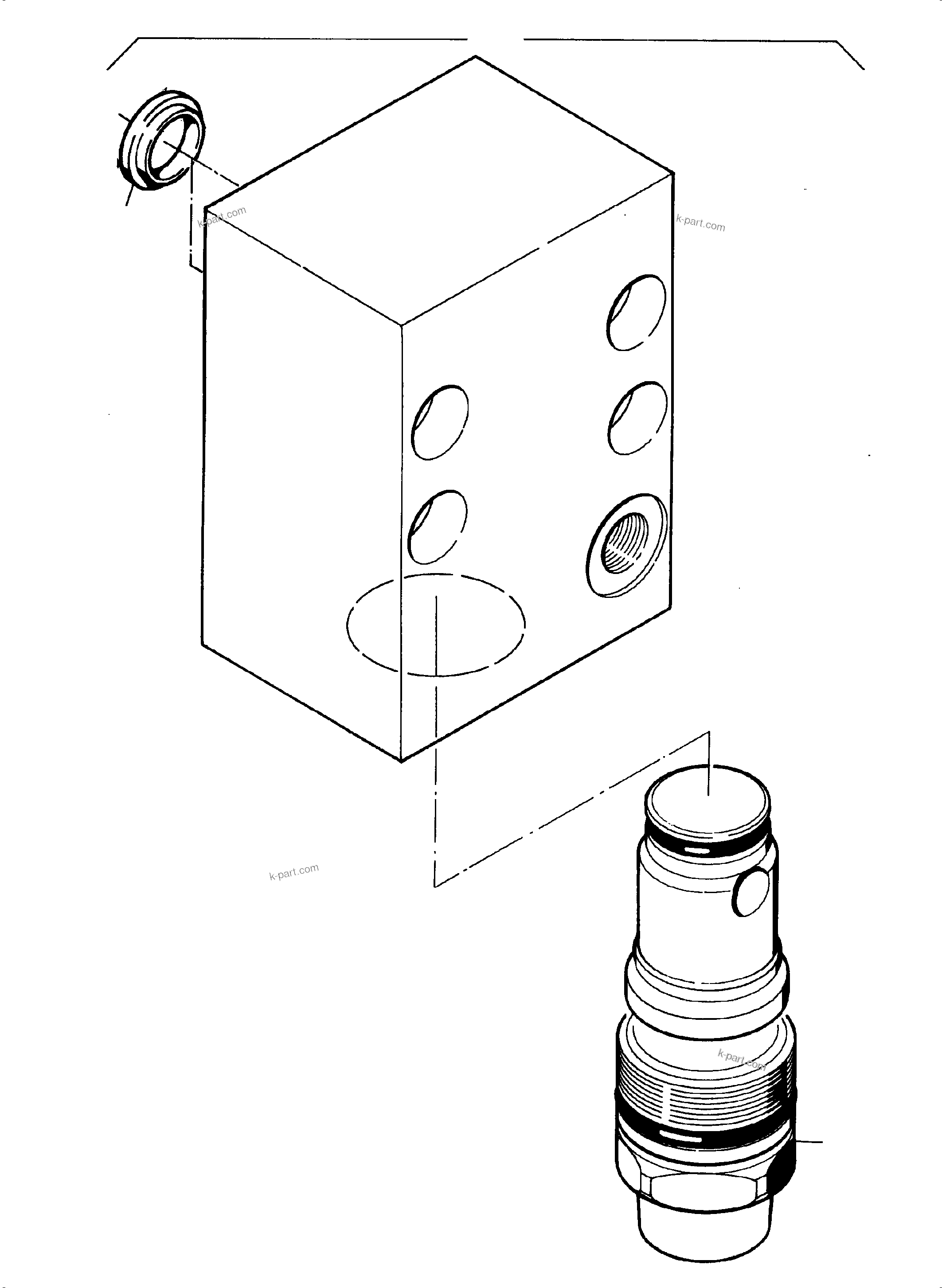 Komatsu parts book diagram for PC5500-6 S/N 15137: PRESSURE RELIEF VALVE