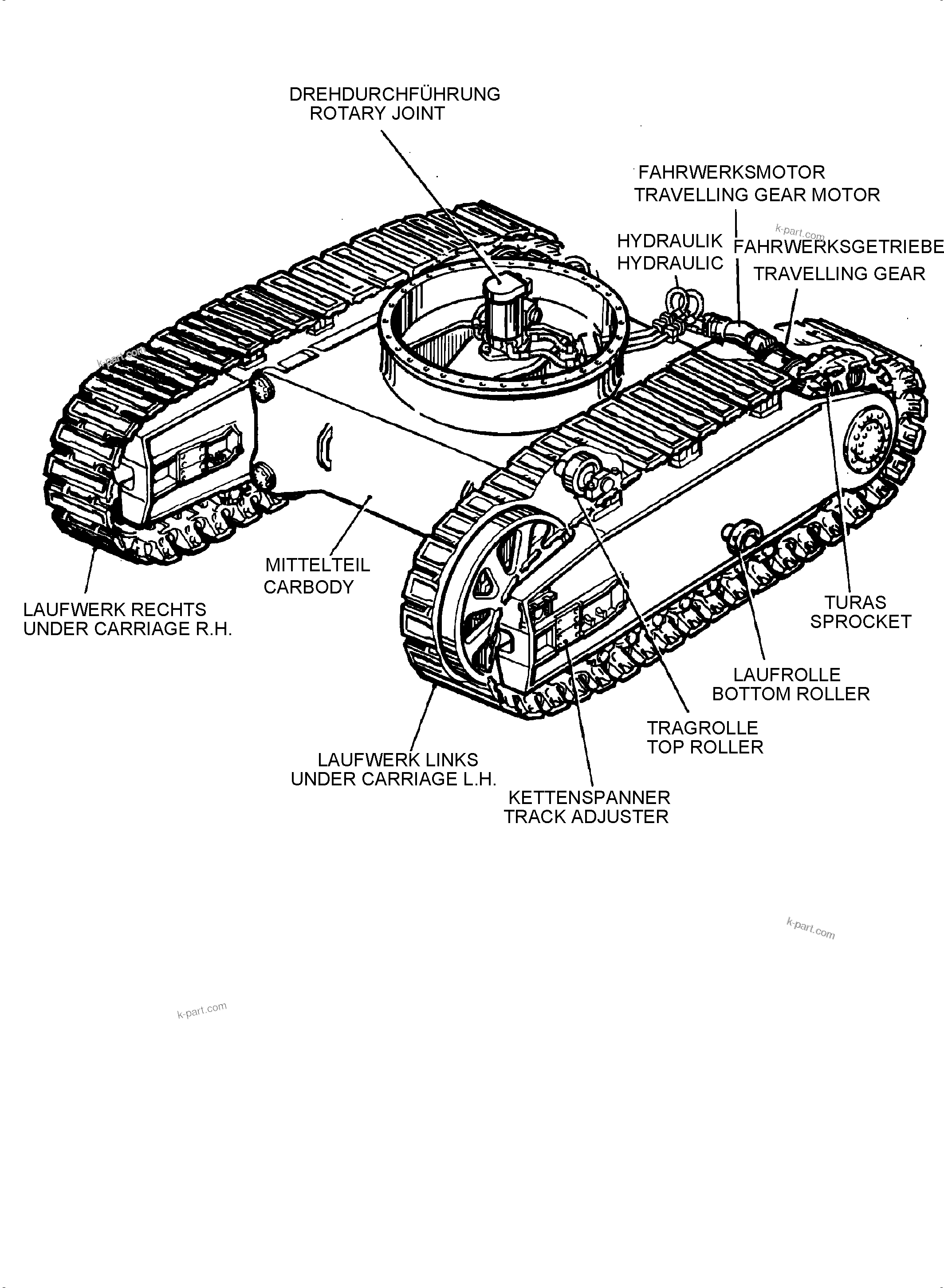 Komatsu parts book diagram for PC5500-6 S/N 15137: 