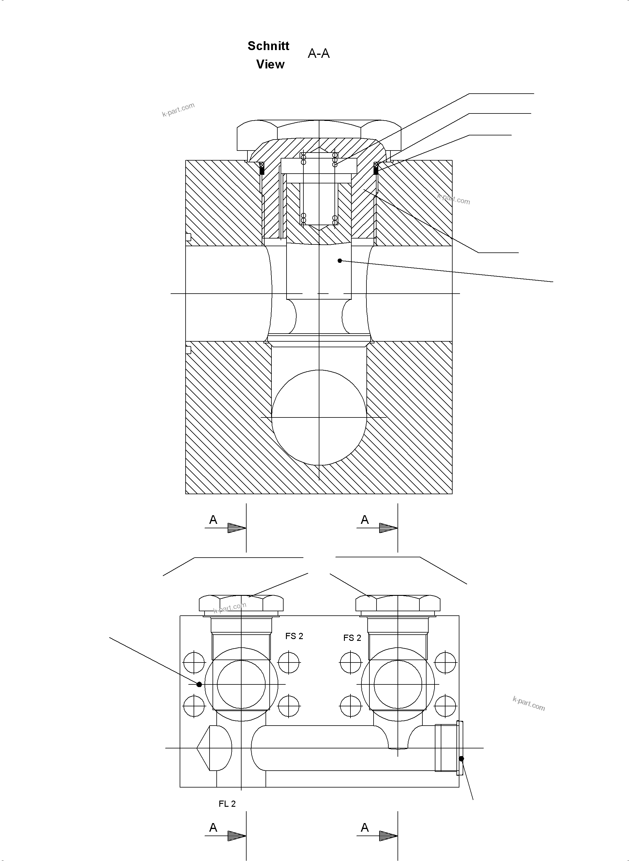 Komatsu parts book diagram for PC5500-6 S/N 15137: NON-RETURN VALVE